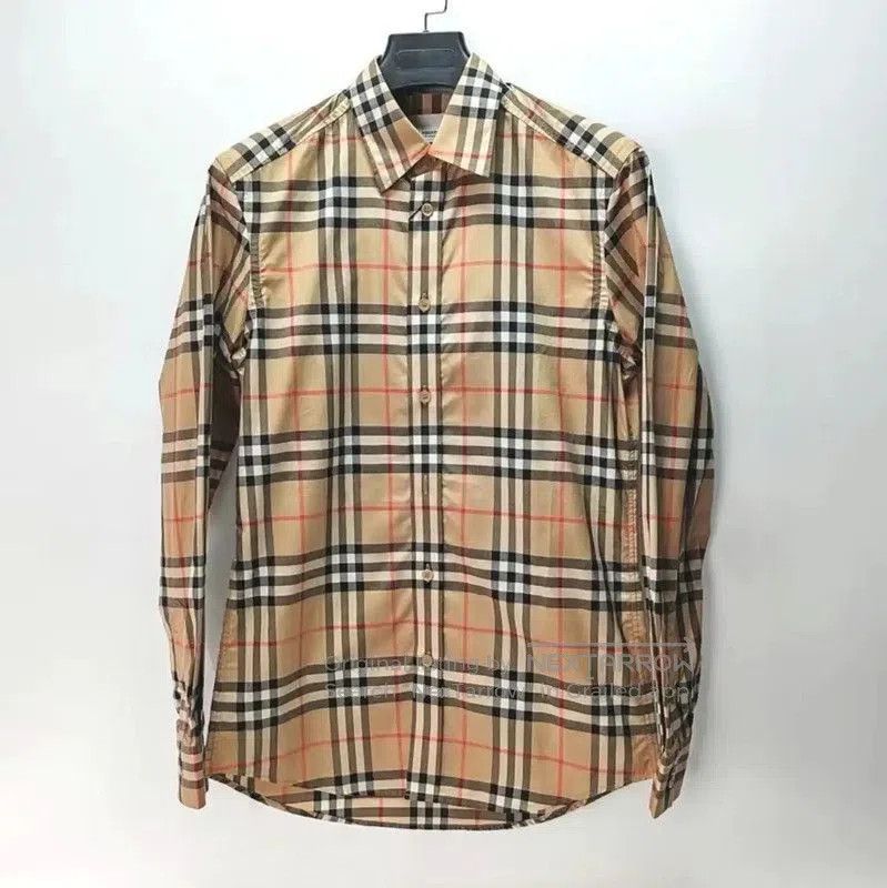 Burberry Burberry Khaki Long Sleeve Men's Shirt. Size US L / EU 52-54 / 3 - 1 Thumbnail