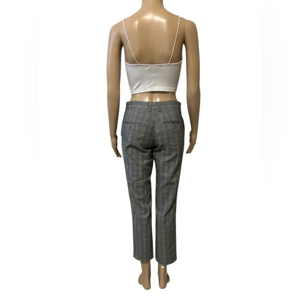 Designer Women's Grey Plaid Ankle Pants Size 28" / US 6 / IT 42 - 4 Thumbnail