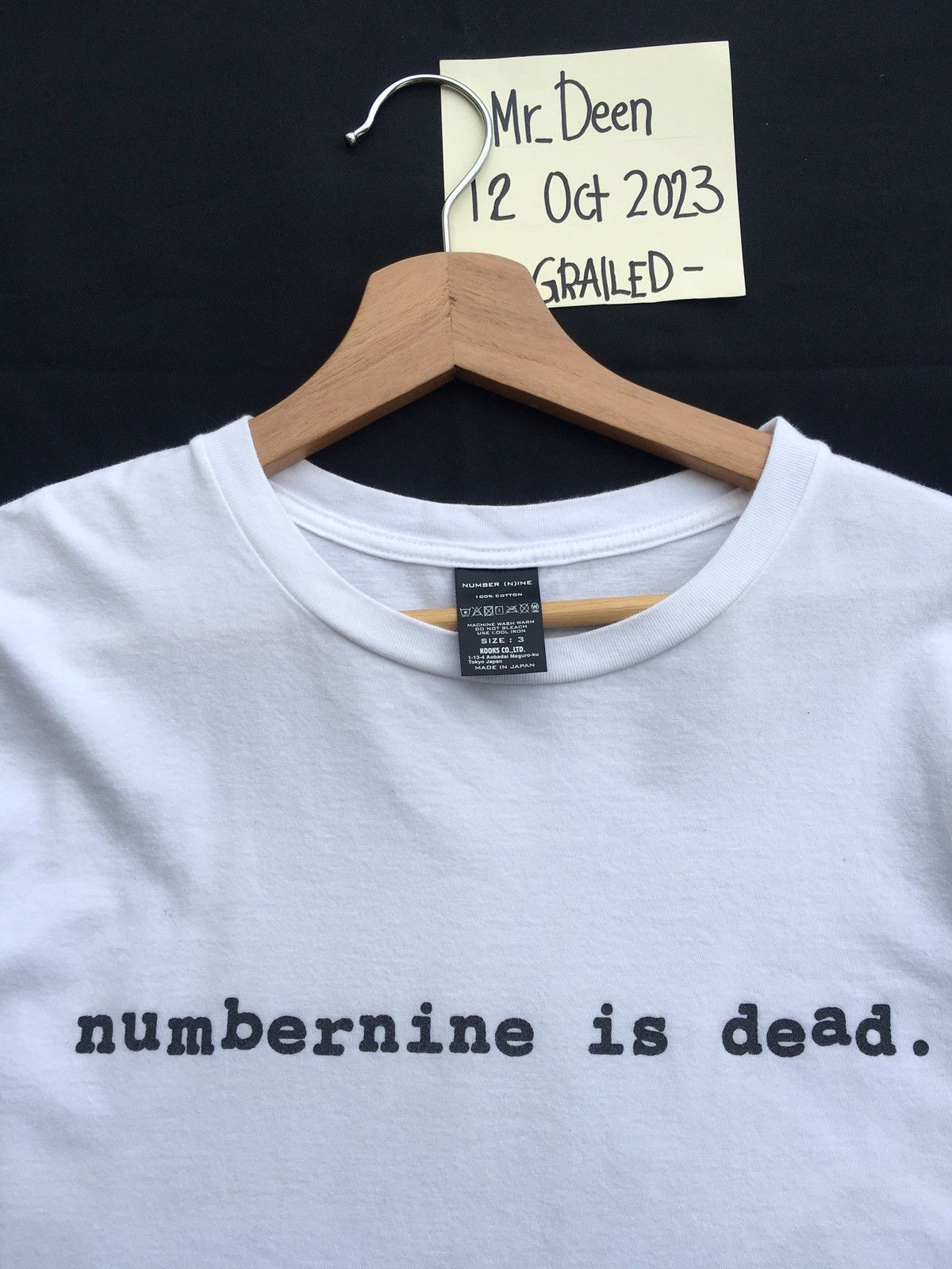 Number (N)ine Rare Number Nine is dead. Printed Tshirt Size US L / EU 52-54 / 3 - 6 Thumbnail