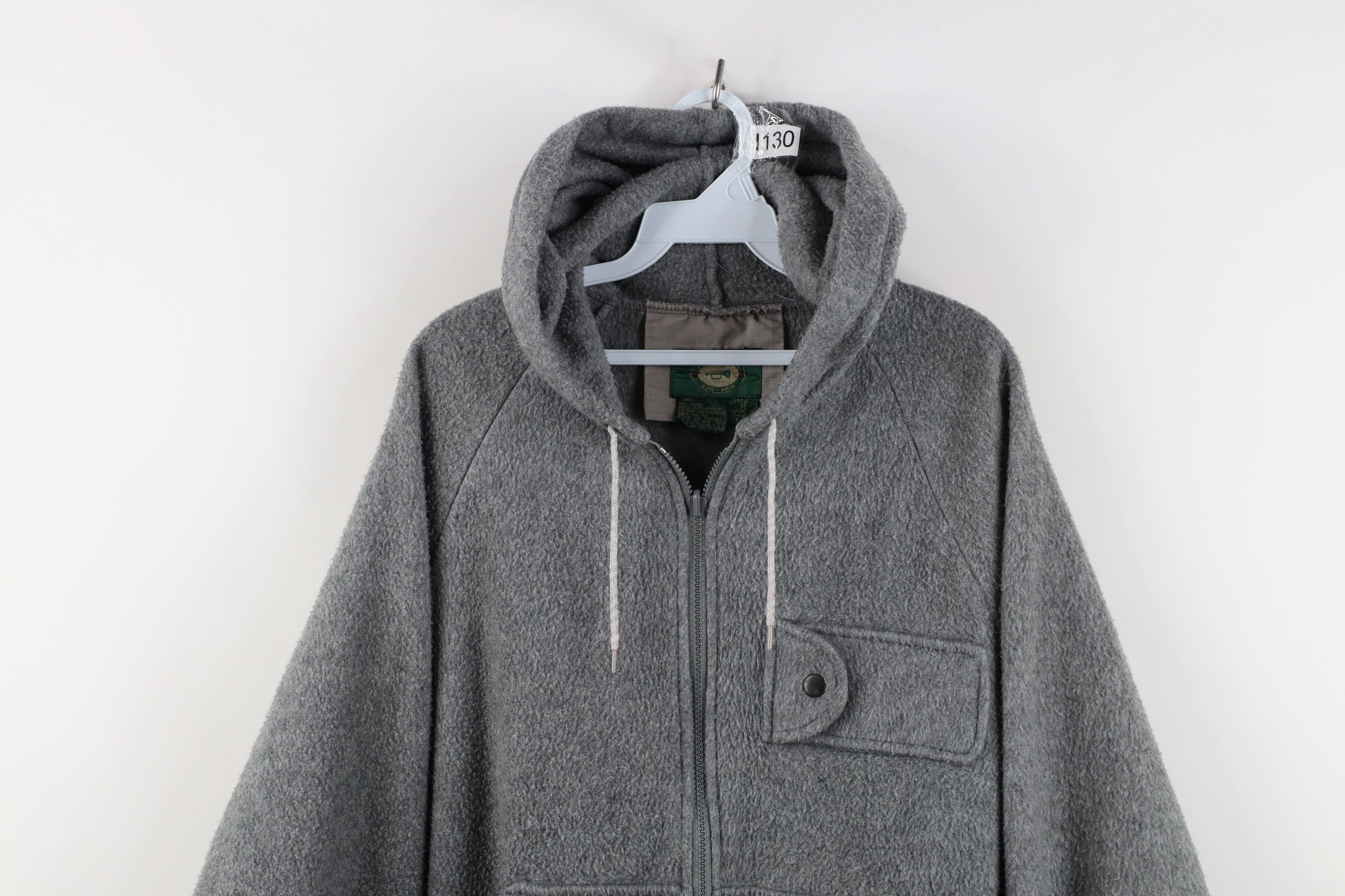 Vintage Vintage 90s Streetwear Blank Full Zip Fleece Hooded Jacket Size US M / EU 48-50 / 2 - 2 Thumbnail