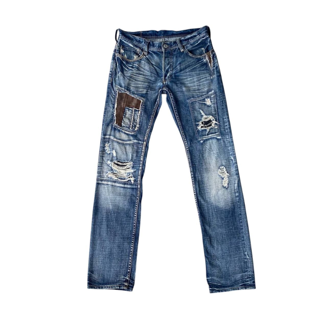 Japanese Brand Difference Rupert Japan Distressed Boro Denim Crust Punk Size US 28 / EU 44 - 2 Thumbnail