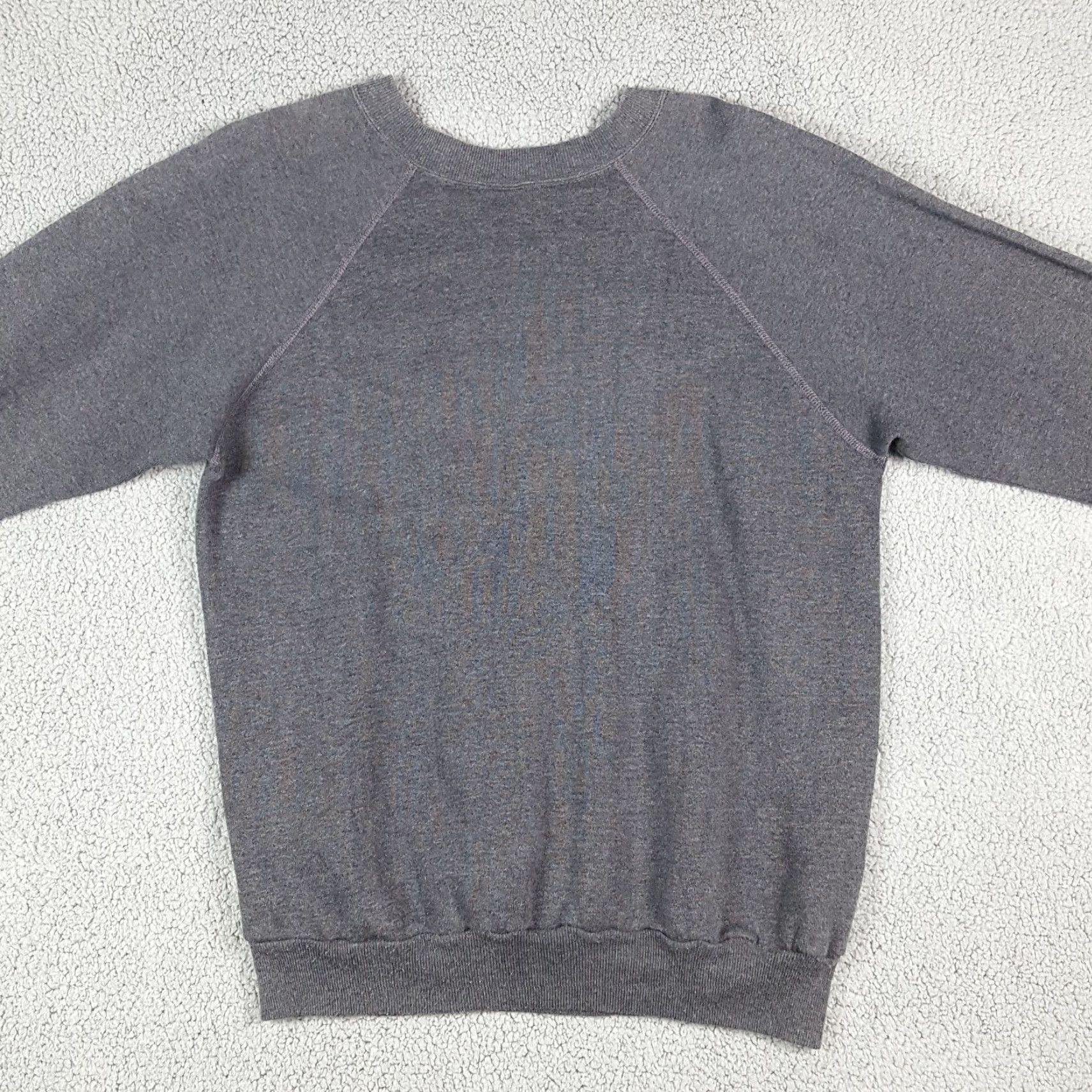 Etro VINTAGE 80s Flower Patchwork Sweatshirt Women's XL Crewneck Pullover Gray Floral Retro Cotton Blend Sporting University College Size XL / US 12-14 / IT 48-50 - 6 Thumbnail