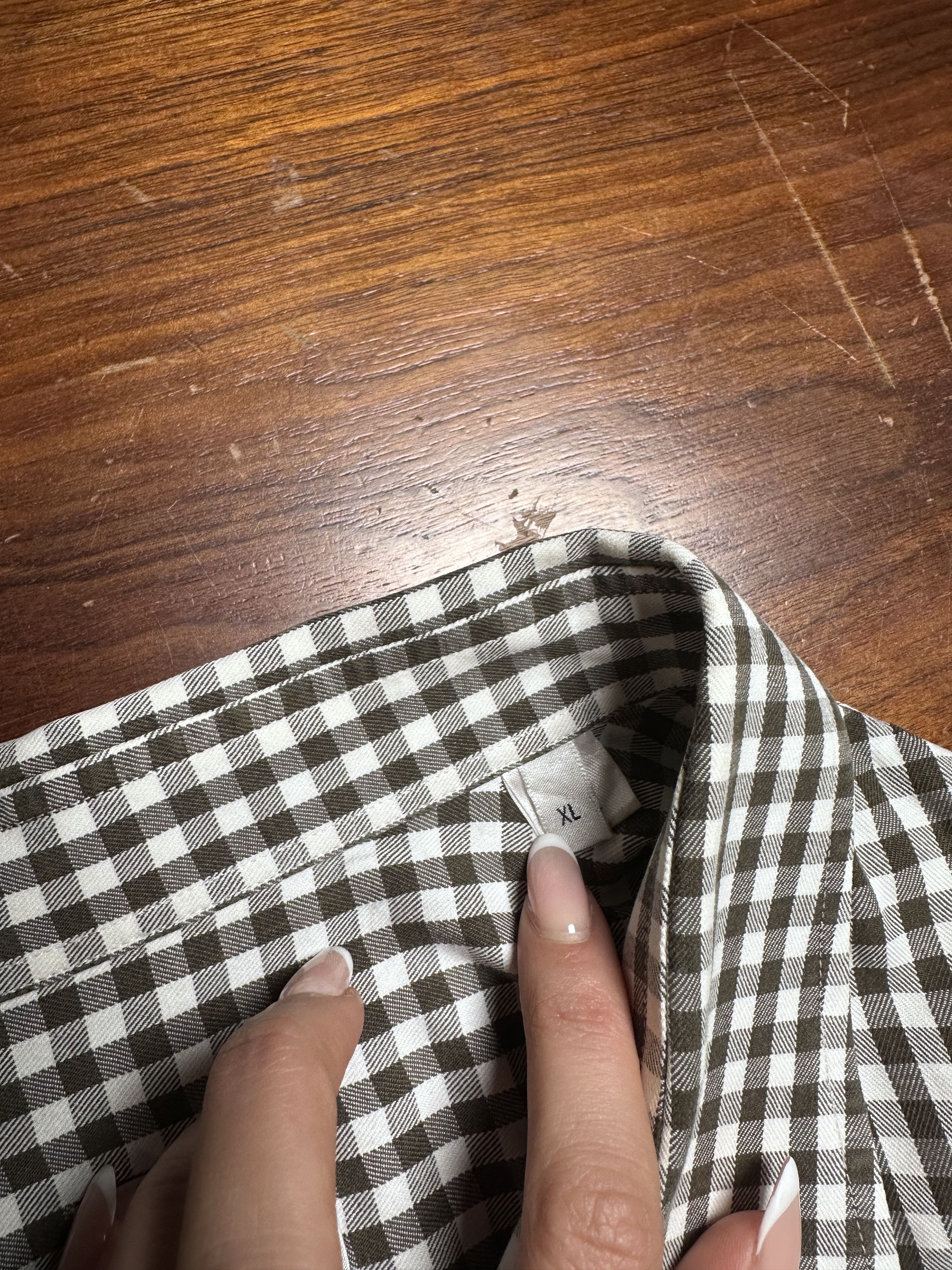 Armani Collezioni Armani Collezioni Gingham Check Button Down XL Never Worn Size US XL / EU 56 / 4 - 5 Thumbnail
