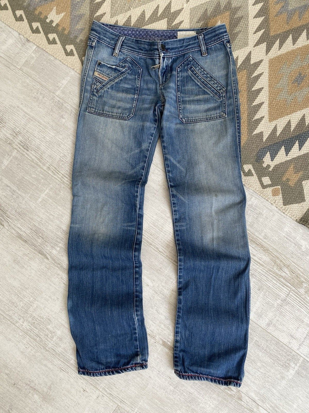 Diesel Y2k Diesel Womens Blue Low Rise Jeans Pants Size 28" / US 6 / IT 42 - 2 Thumbnail