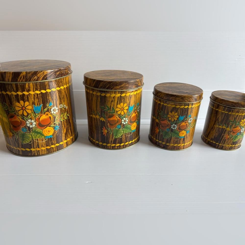 Designer Vintage 70’s Collectible Canisters (Set of 4) Size ONE SIZE - 2 Thumbnail