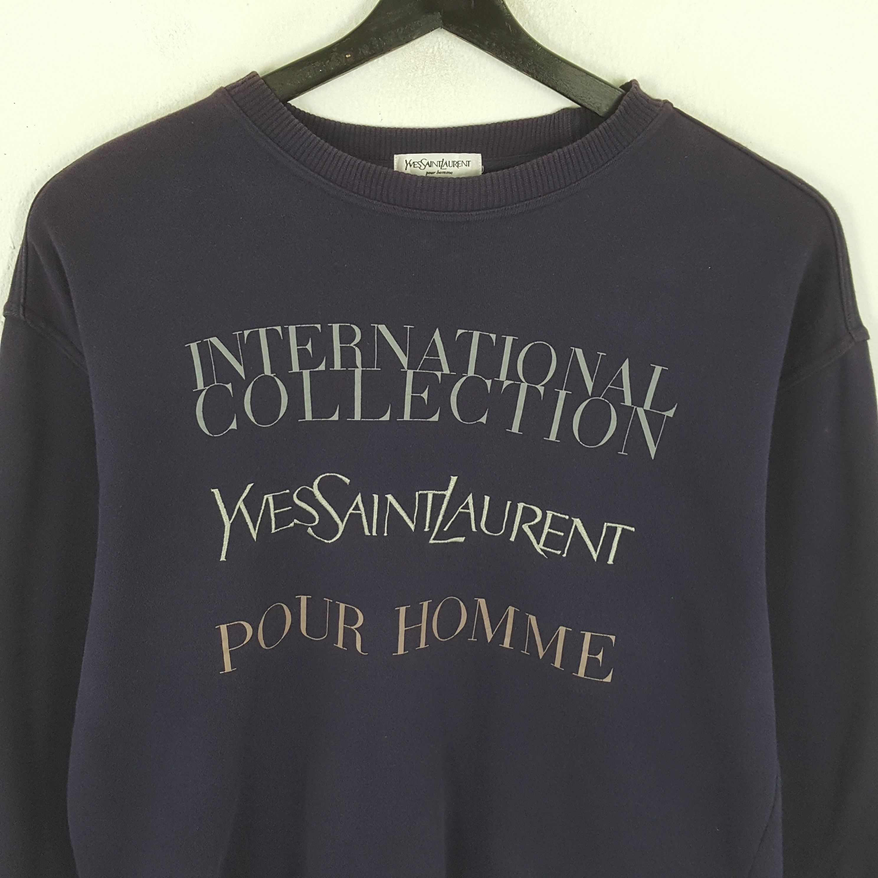 Yves Saint Laurent YVES SAINT LAURENT Fashion Brand Spellout Sweatshirt Size US L / EU 52-54 / 3 - 2 Thumbnail