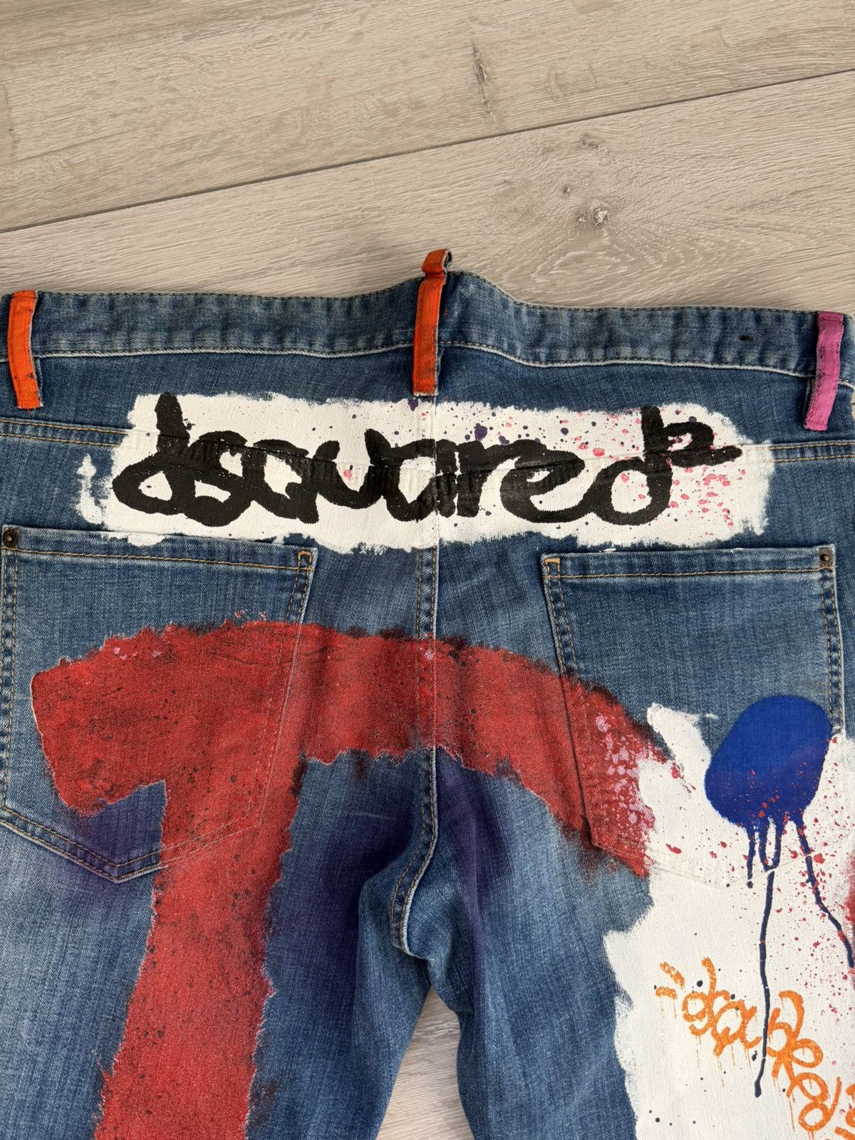 Dsquared2 Dsquared2 Skinny Dan Graffiti Wash Cropped Jeans Size US 34 / EU 50 - 5 Thumbnail