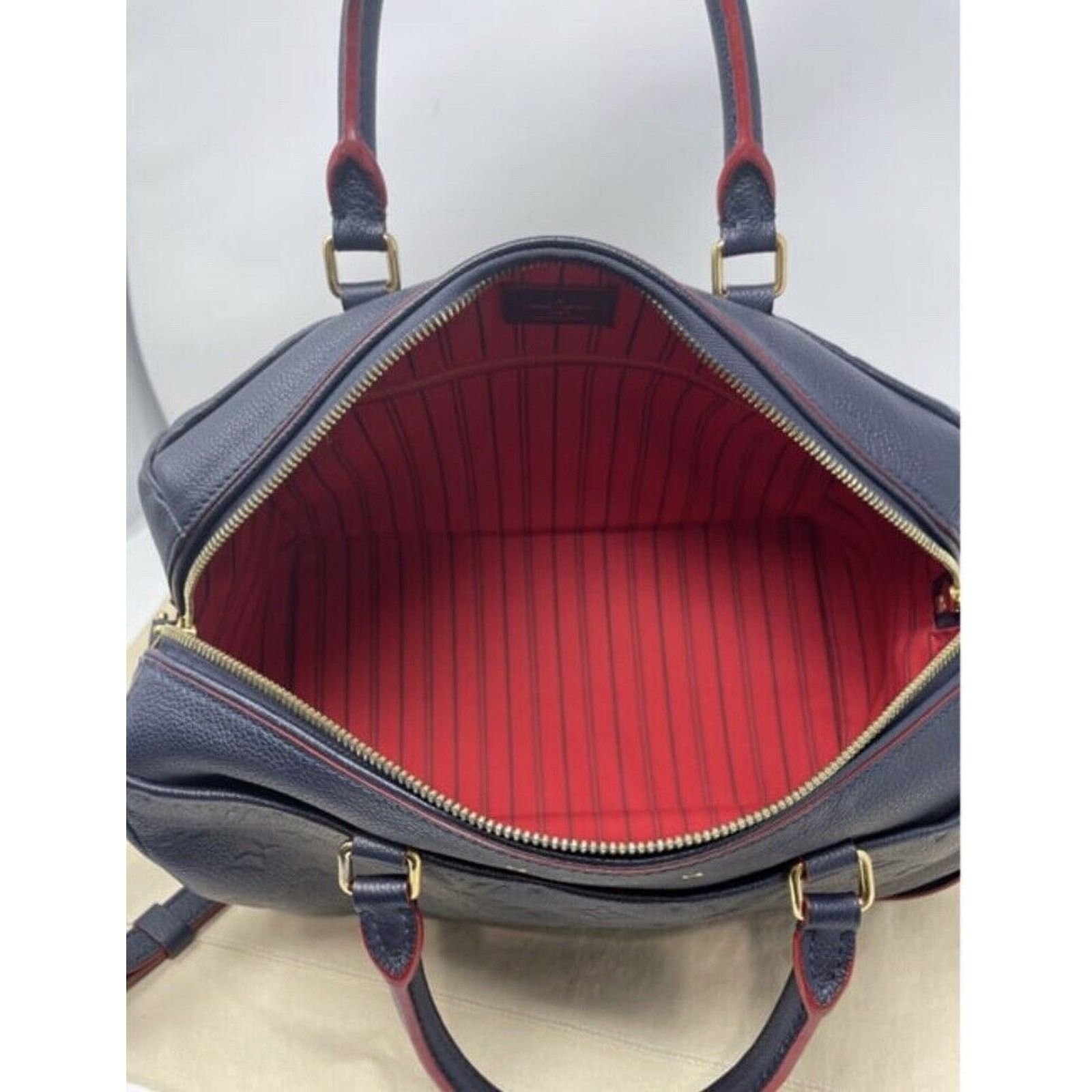 Louis Vuitton Louis Vuitton Speedy 30 Marine Rouge Empreinte Size ONE SIZE - 10 Thumbnail