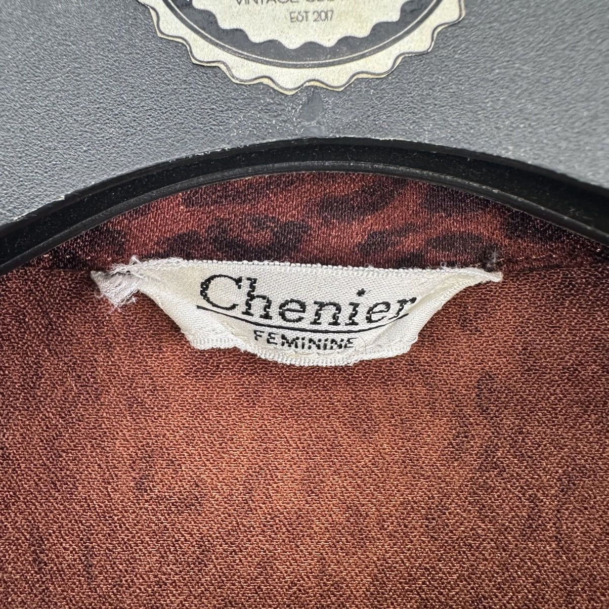 Japanese Brand Vintage 80's Leopard Shirt Flap Pocket by Chenier Faminine Size M / US 6-8 / IT 42-44 - 14 Thumbnail