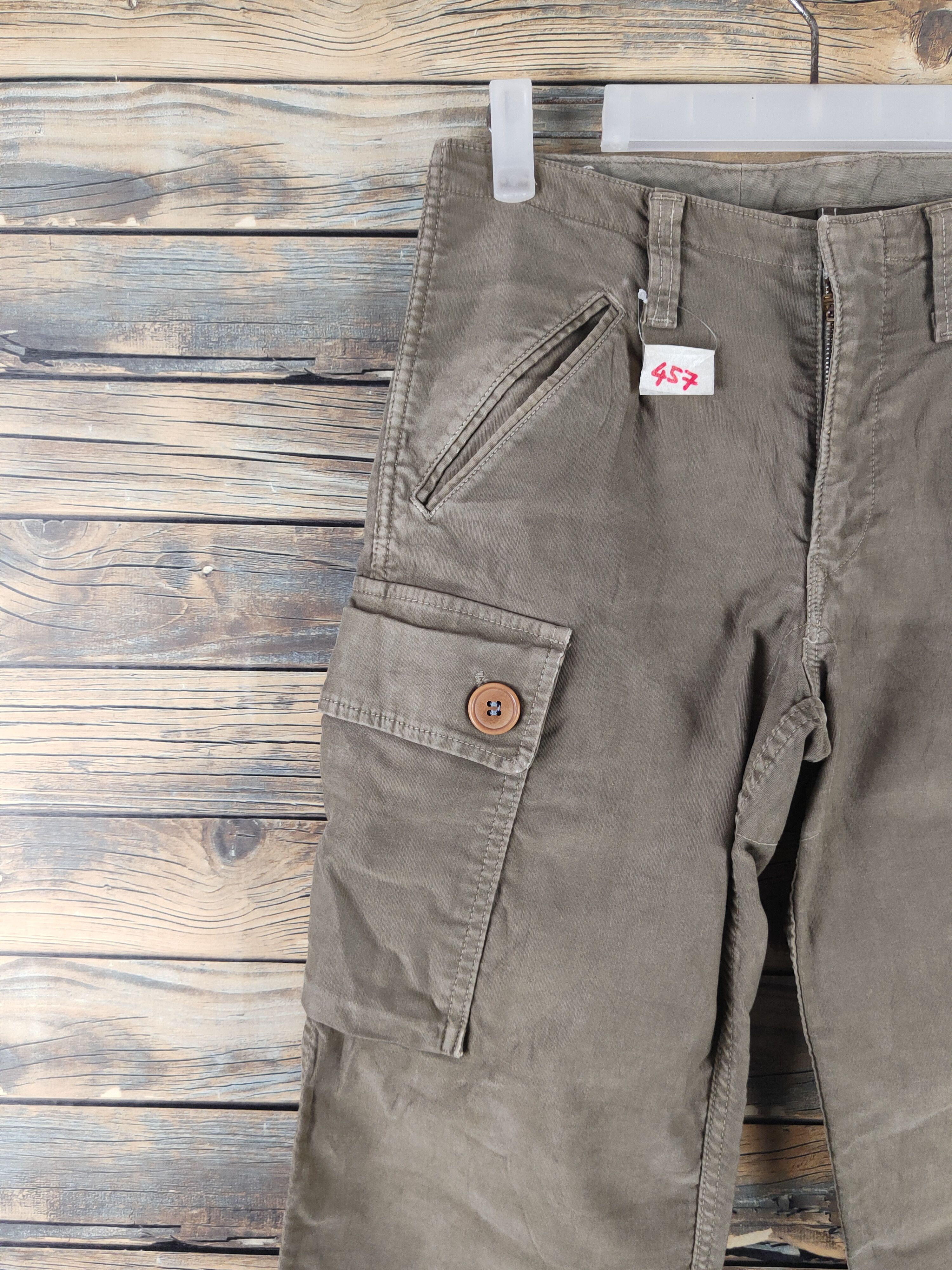 HOLLYWOOD RANCH MARKET DL Mr.HR Market Olive Multipocket Tactical Cargo Pants #457 Size US 28 / EU 44 - 3 Thumbnail