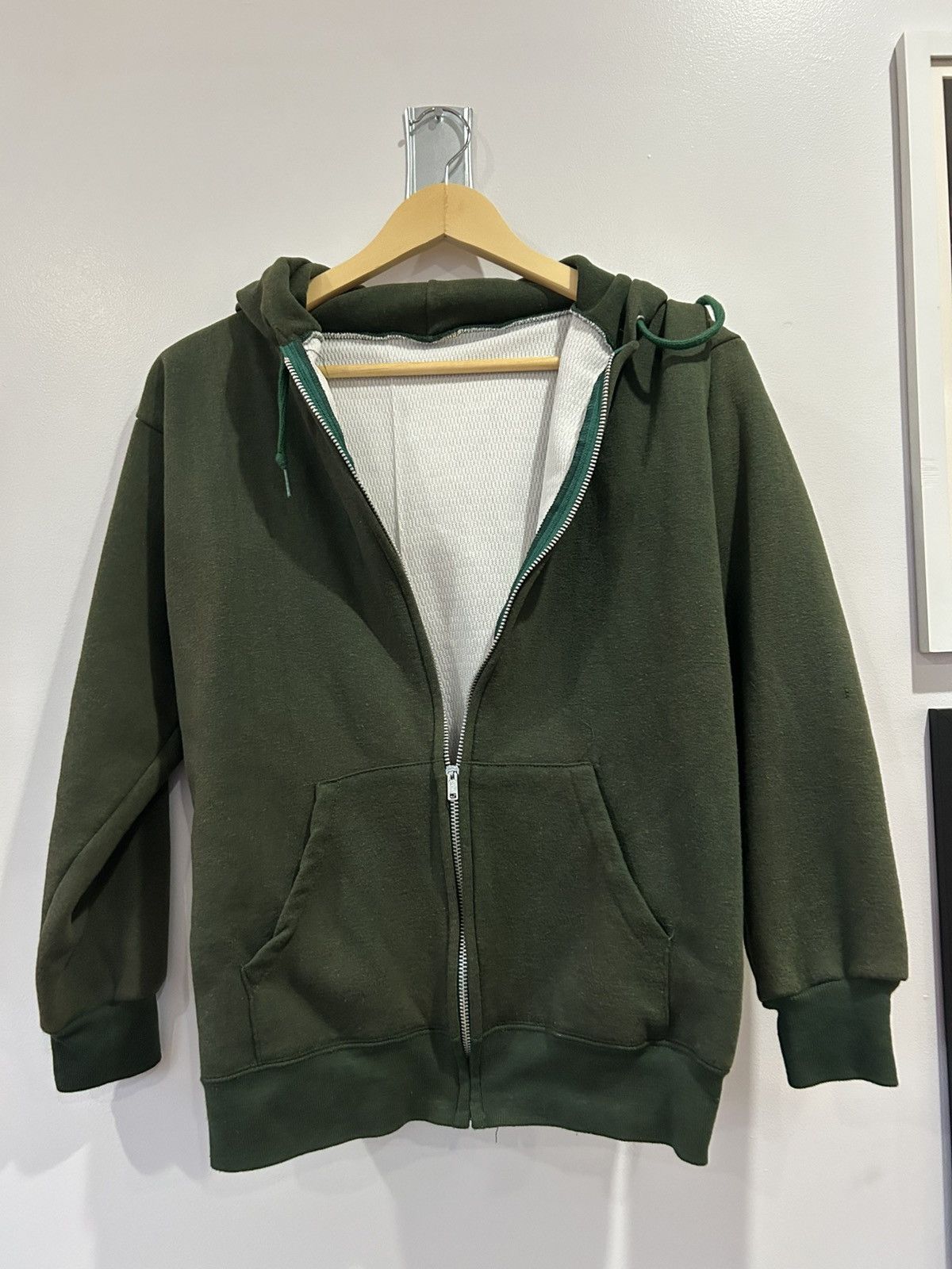 Vintage Vintage 60s 70s Pine Green Zip Sweatshirt Size US XS / EU 42 / 0 - 2 Thumbnail