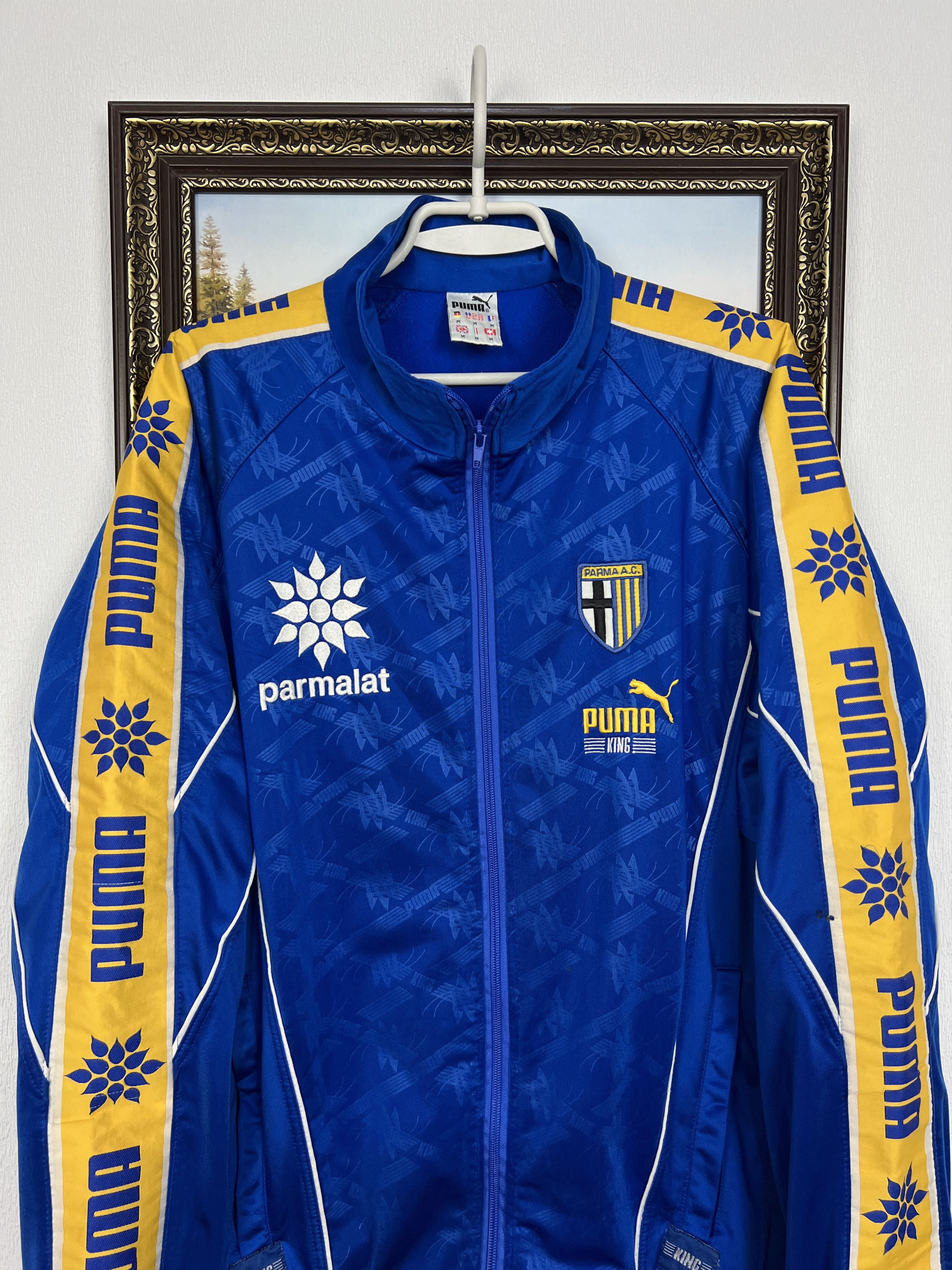 Puma Vintage 90's Puma Parma Football Jacket Soccer Track Top Size US M / EU 48-50 / 2 - 2 Thumbnail