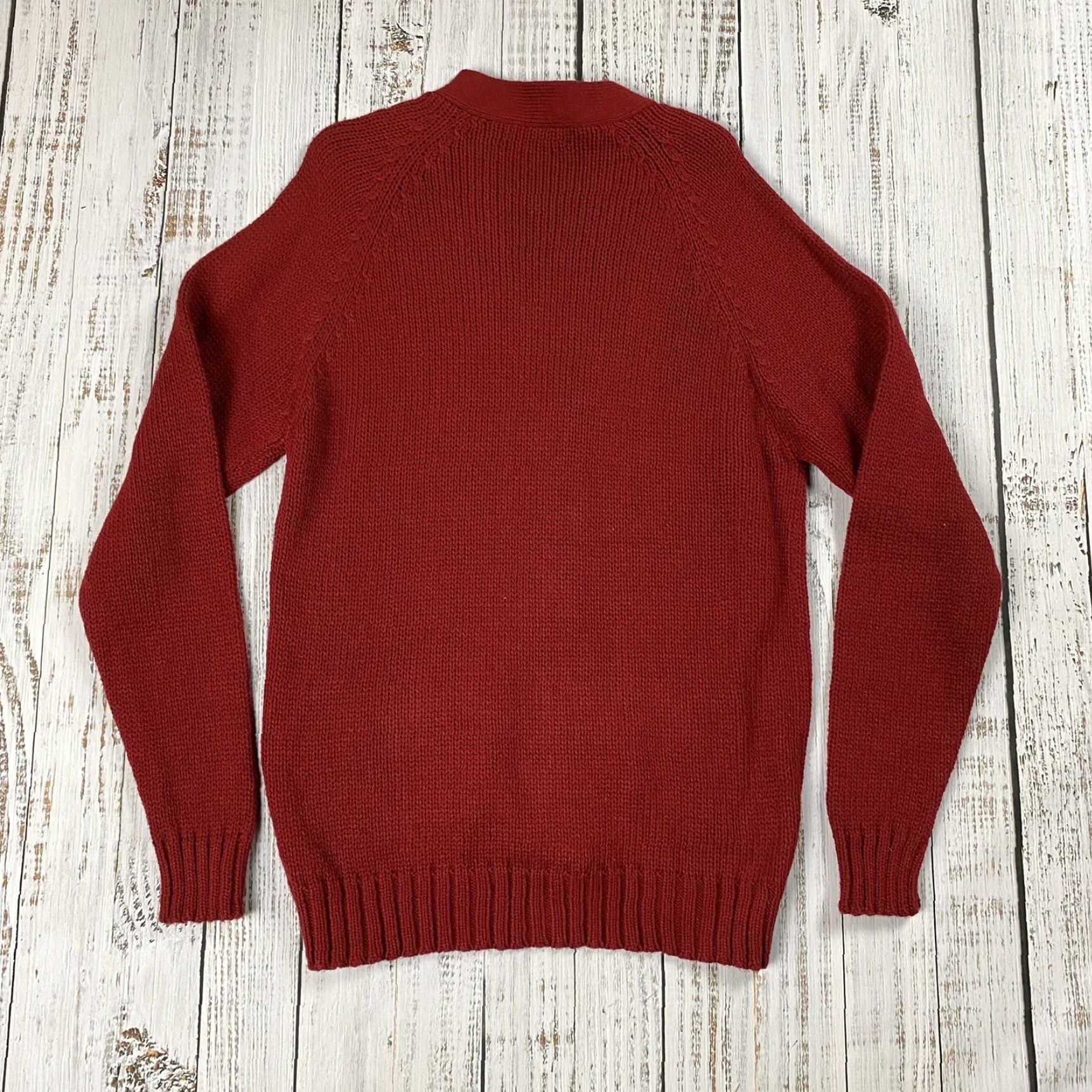Vintage VINTAGE Fellsgate Cable Knit Cardigan Sweater M Red 80s Unisex Adults Size US M / EU 48-50 / 2 - 6 Thumbnail