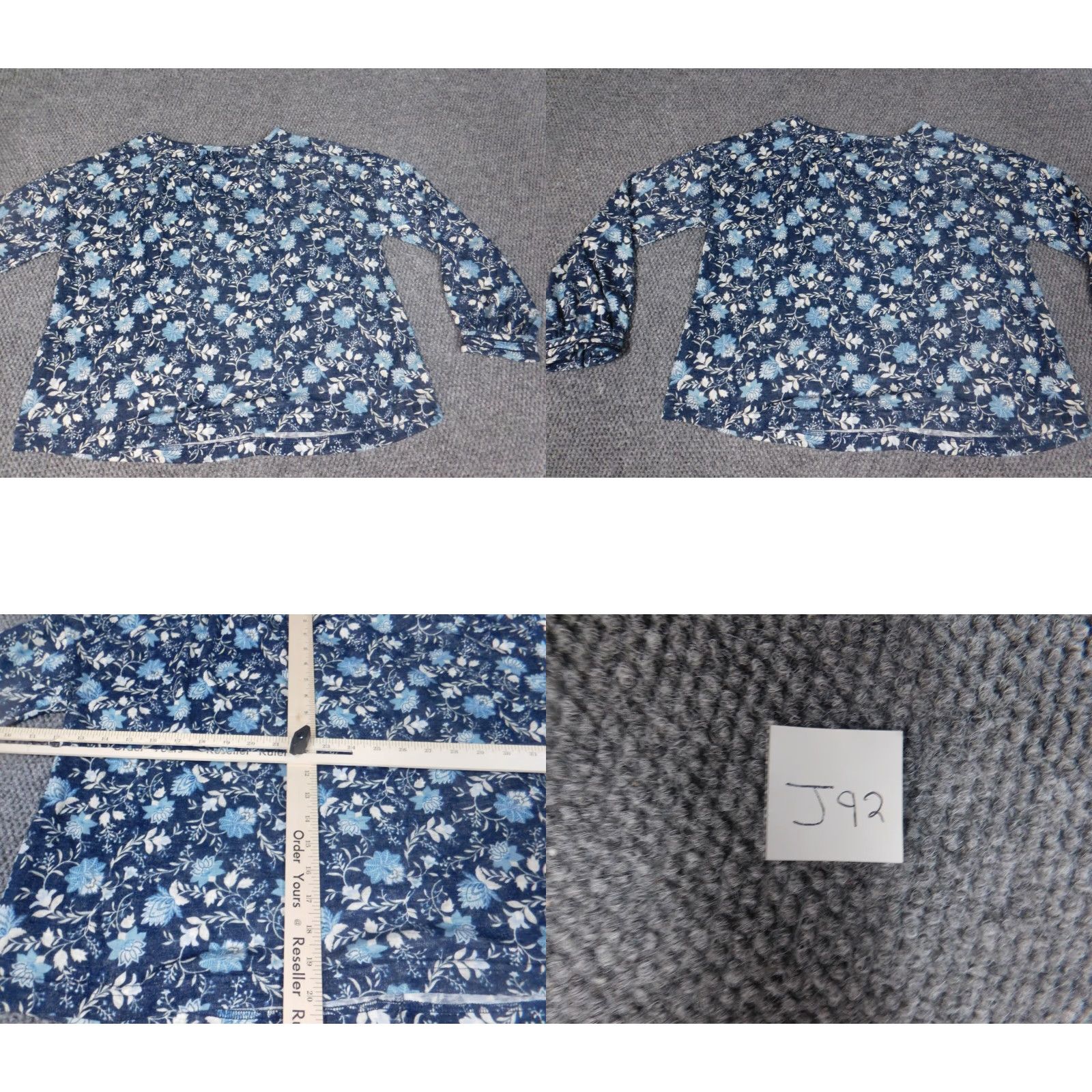 Old Navy Old Navy Blouse Womens Small Blue Floral Pullover Crew Neck Stretch Top Regular Size S Casual Size S / US 4 / IT 40 - 8 Thumbnail