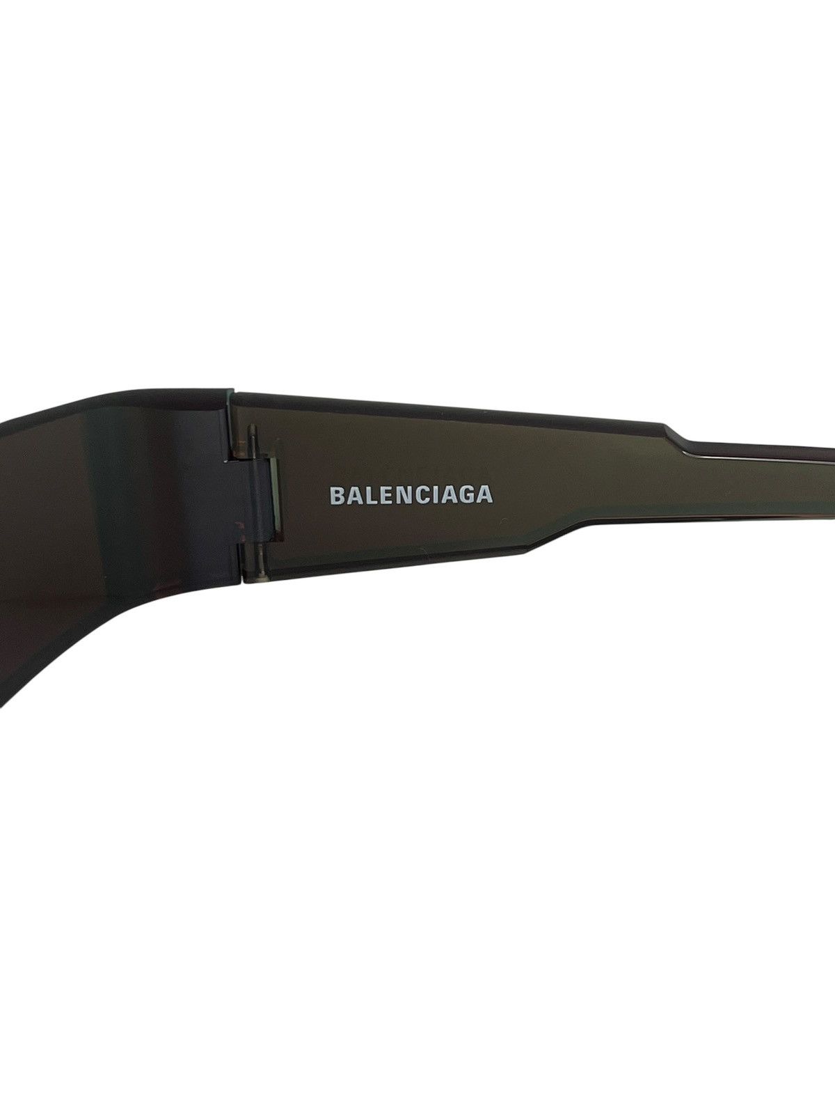 Balenciaga Balenciaga BB0041S Mono Wrap Sunglasses Iridescent Size ONE SIZE - 8 Thumbnail