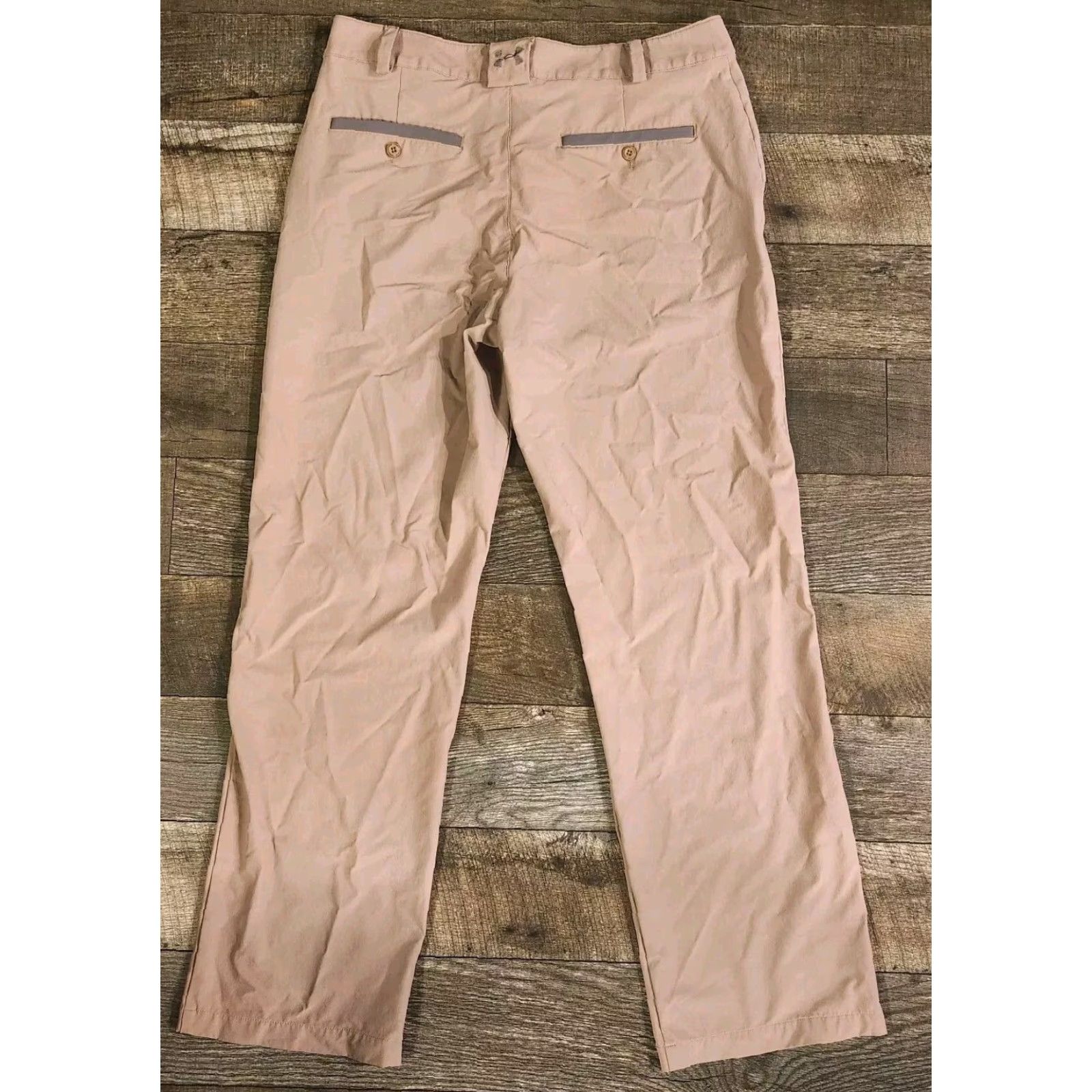 Under Armour Under Armour Pants Men 34x32 Brown Tan Stretch Performance Golf Flex Casual Pants Mens Regular 34 Flat Front Athletic Chino Straight Inseam 32 Size US 34 / EU 50 - 5 Thumbnail