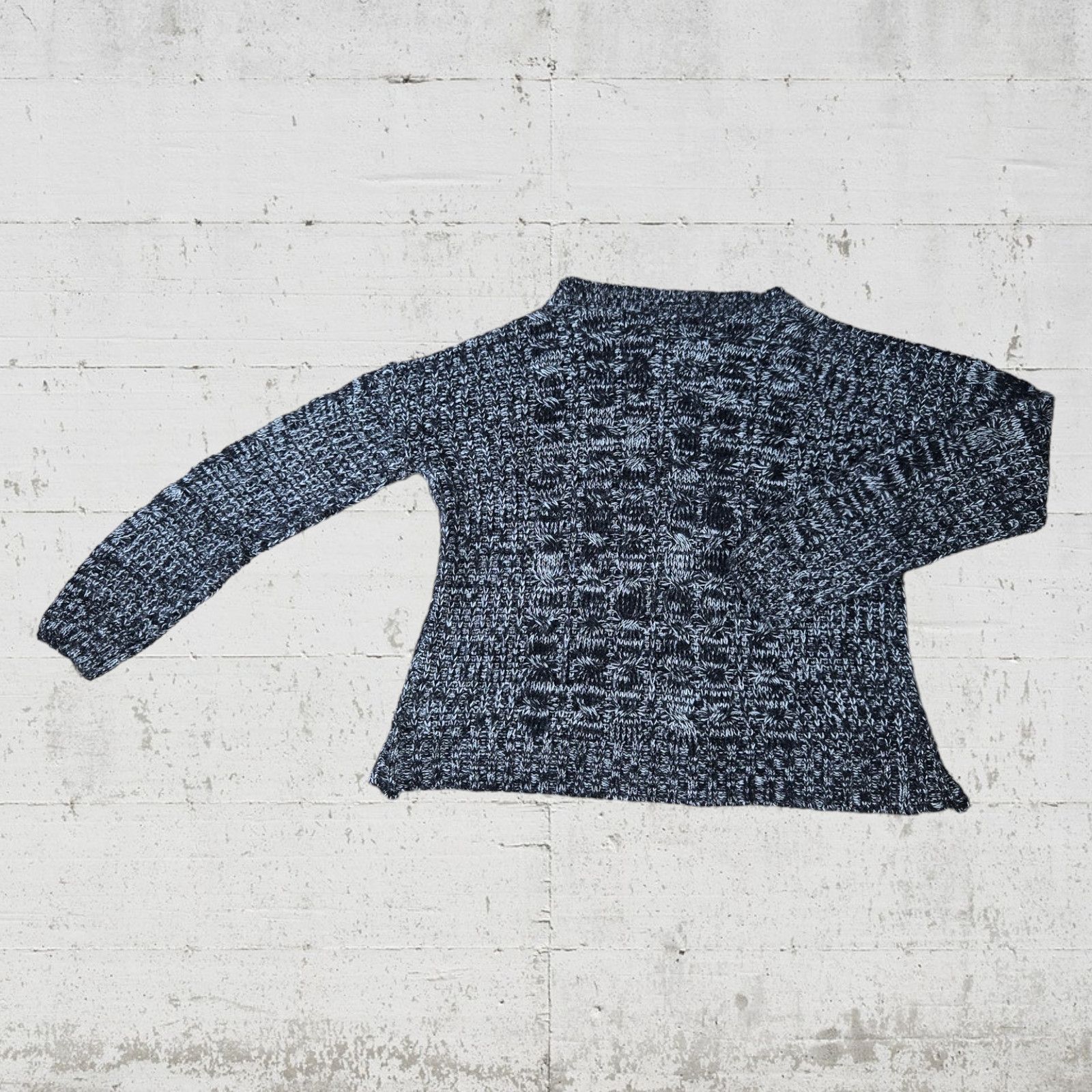 Other Marled Black Crewneck Crop Soft Sweater Size Medium Size M / US 6-8 / IT 42-44 - 6 Thumbnail