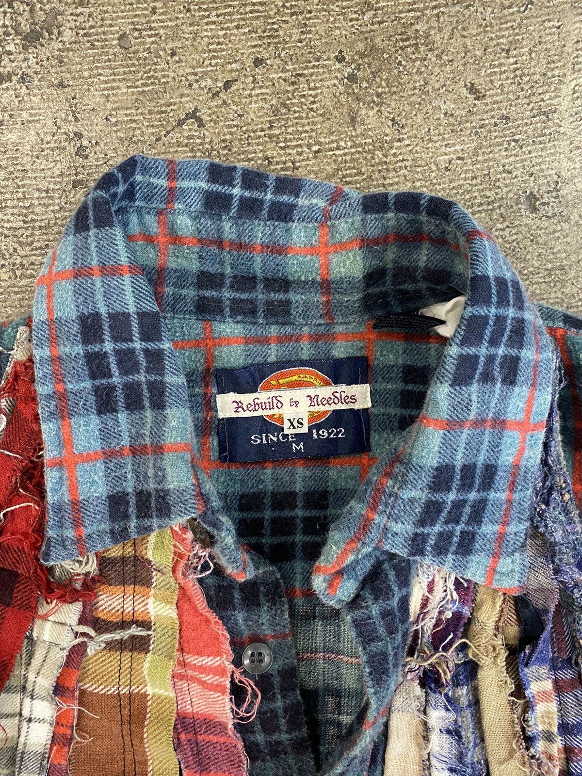 Needles Rebuild by NEEDLES Multi Cut Flannel Frayed Button Shirt Size US XS / EU 42 / 0 - 2 Thumbnail