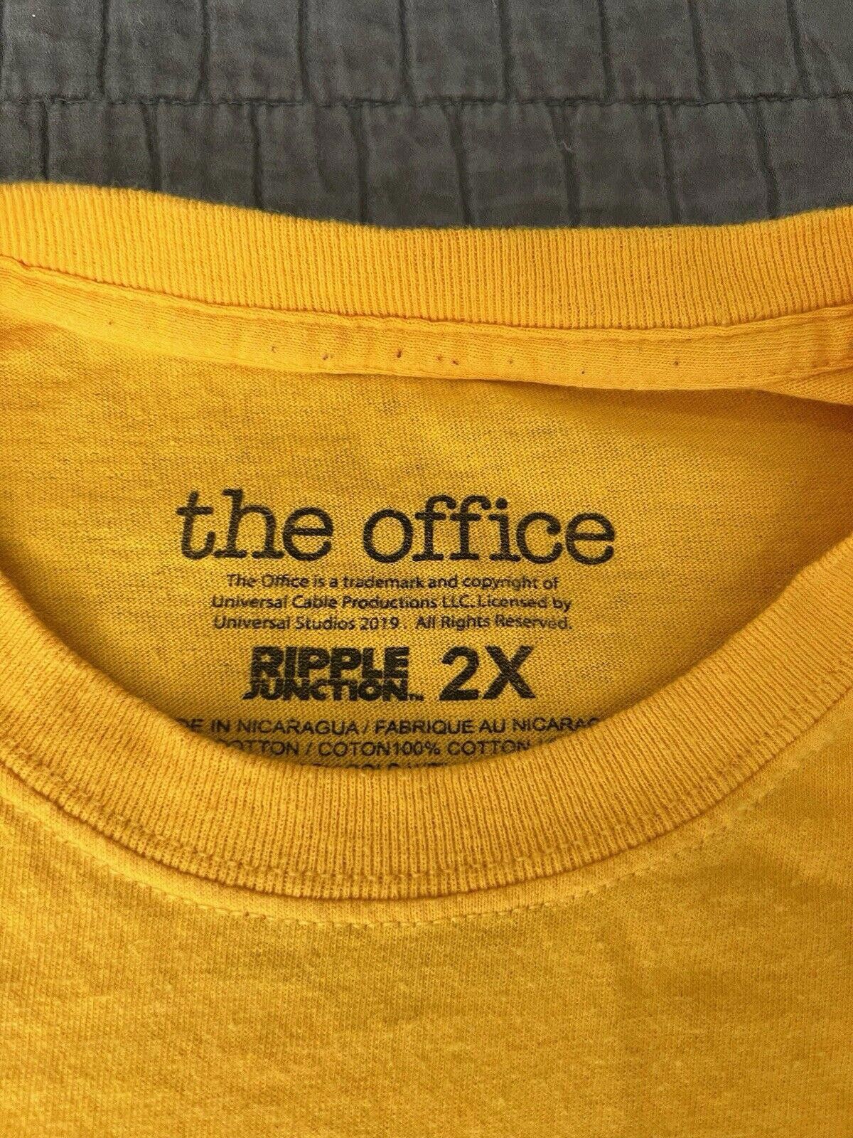 Ripple Junction The Office Schrute Farms Shirt Yellow Official Licensed XL Size US L / EU 52-54 / 3 - 2 Thumbnail