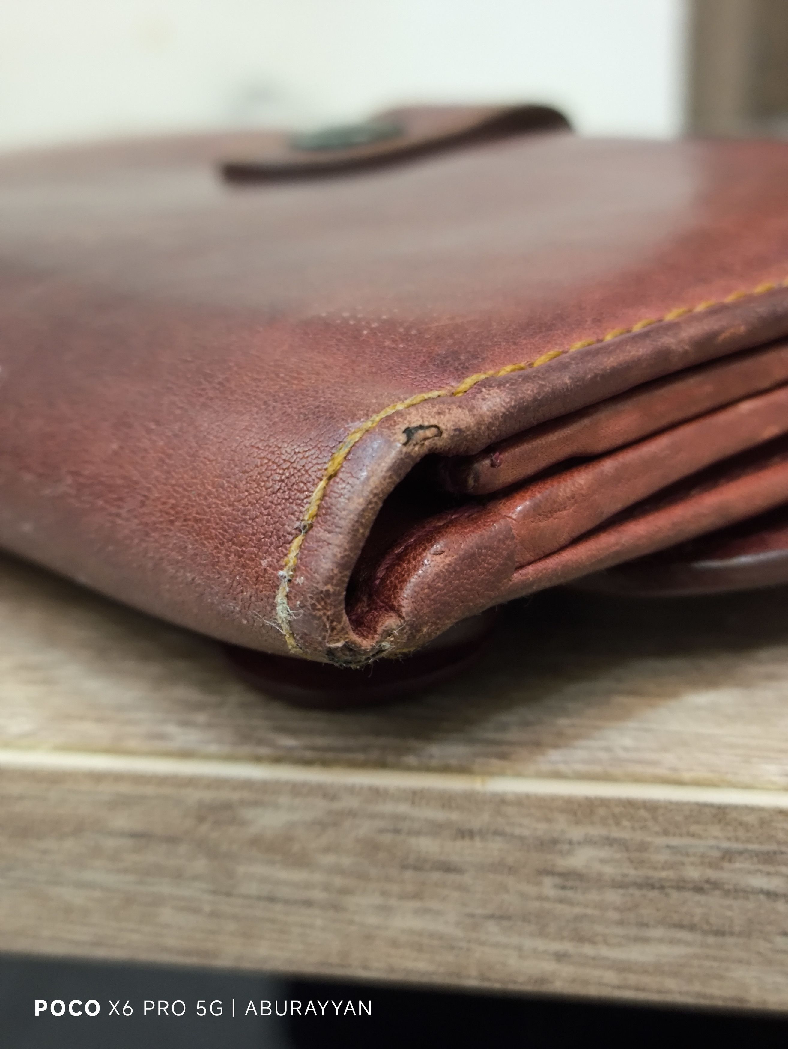 Dior Christian Dior Red Leather Vintage Gaucho Saddle Wallet Size ONE SIZE - 5 Thumbnail