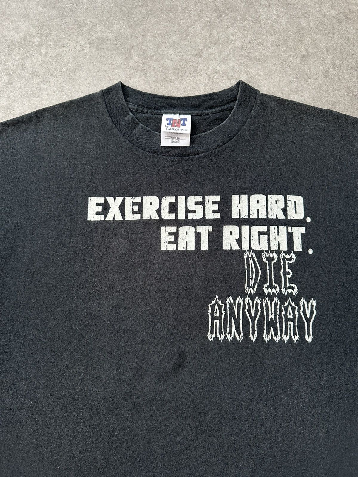 Vintage Vintage Dark Humor Text Shirt Die Anyway Obscure Graphic Tee Size US XXL / EU 58 / 5 - 1 Thumbnail