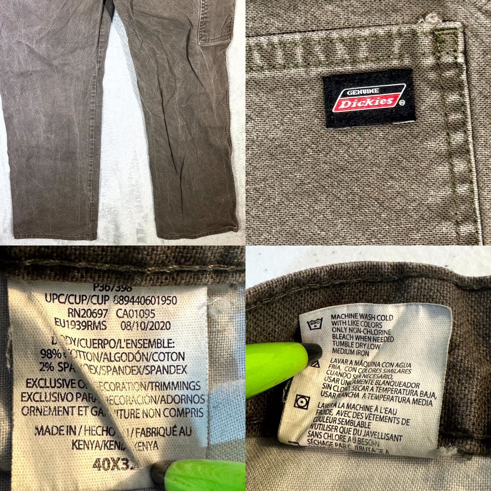 Dickies Dickies Carpenter Jeans 40 x 30 Gray Denim High-Rise Straight Leg Jeans Mens Size US 40 / EU 56 - 8 Thumbnail