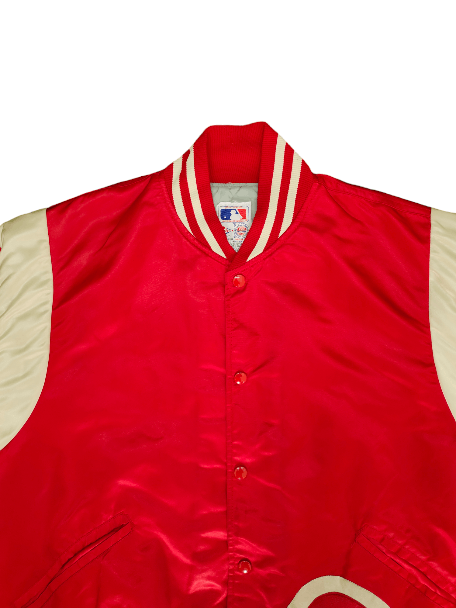 MLB 1980s Cincinnati Reds Baseball Team Mlb Nylon Satin Jacket Size US L / EU 52-54 / 3 - 6 Thumbnail