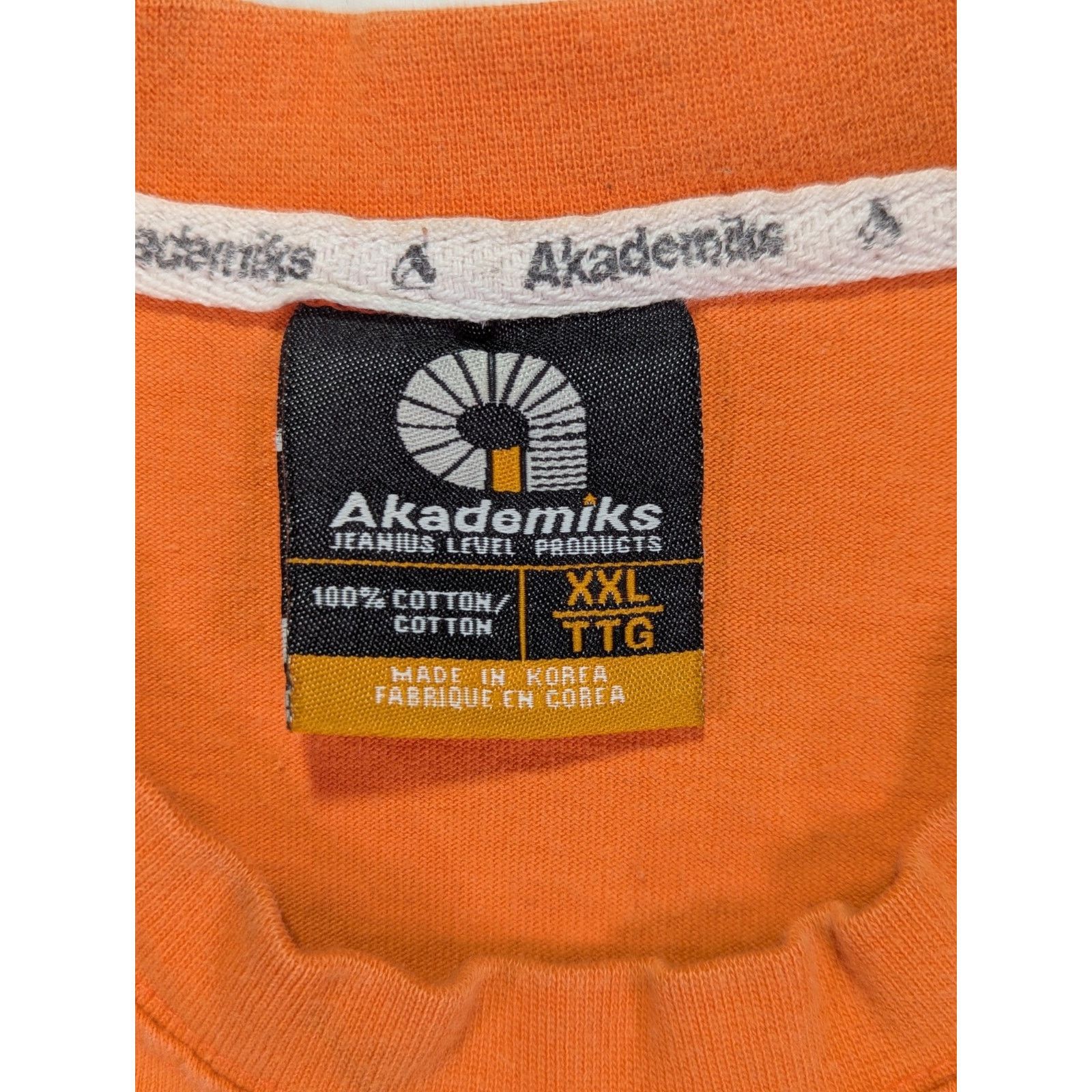 Akademiks VTG Akademiks Storm Riders Orange Tee XXL Embroidered 99 Size US XXL / EU 58 / 5 - 5 Thumbnail