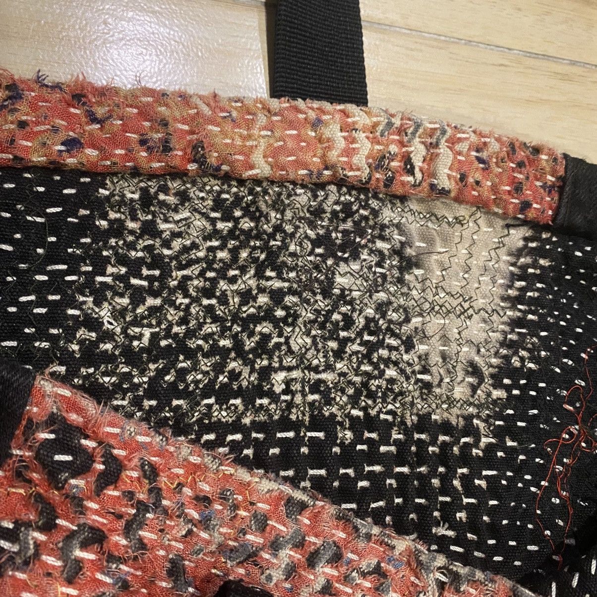 Handmade 1/1 Handstitch Sashiko Boro Natural Distressed Tote Bag Size ONE SIZE - 23 Thumbnail