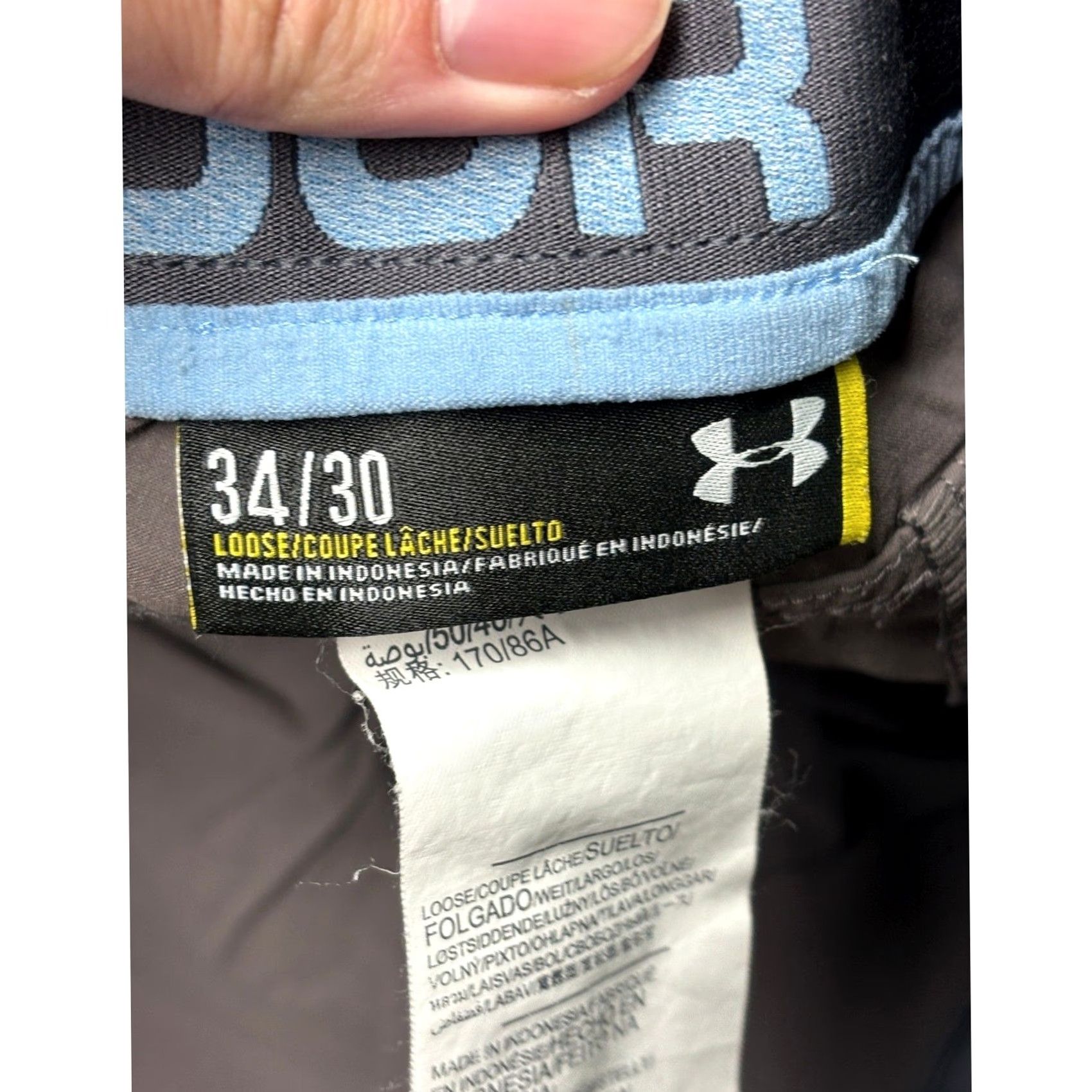 Under Armour Under Armour Cargo Pants Men Loose Fit Gray 34x30 Nylon Outdoor Size US 34 / EU 50 - 6 Thumbnail