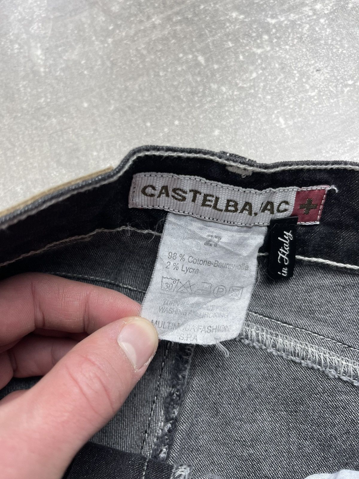 Jean Charles De Castelbajac × Vintage JC de Castelbajac Vintage 90s Y2K Flared Gray Jeans Size 27" / US 4 / IT 40 - 11 Thumbnail