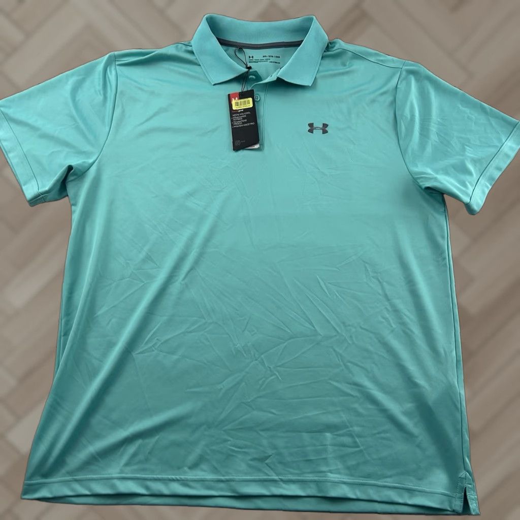 Under Armour Under Armour HeatGear Short Sleeve Golf Polo Shirt Men's 2XL Teal Green Shirt Polos Mens 2XL HeatGear Size US XXL / EU 58 / 5 - 1 Thumbnail