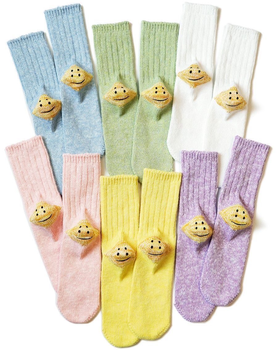 Kapital KAPITAL 56 yarns RAINBOWY HAPPY HEEL socks smile 6 pairs set Size ONE SIZE - 1 Thumbnail