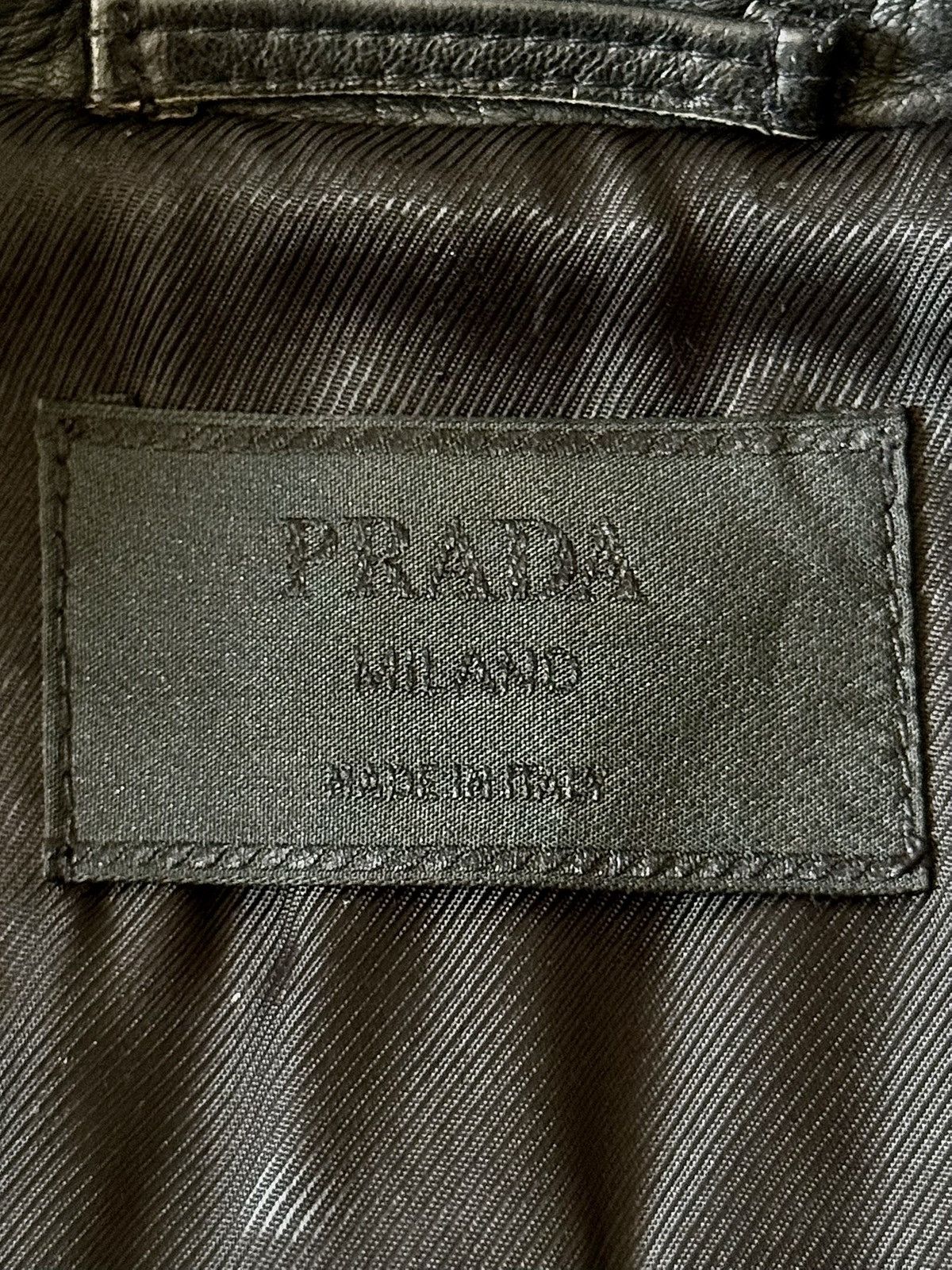 Prada Prada - 1999 - Velcro Zippered - Leather Jacket Size XS / US 0-2 / IT 36-38 - 20 Thumbnail