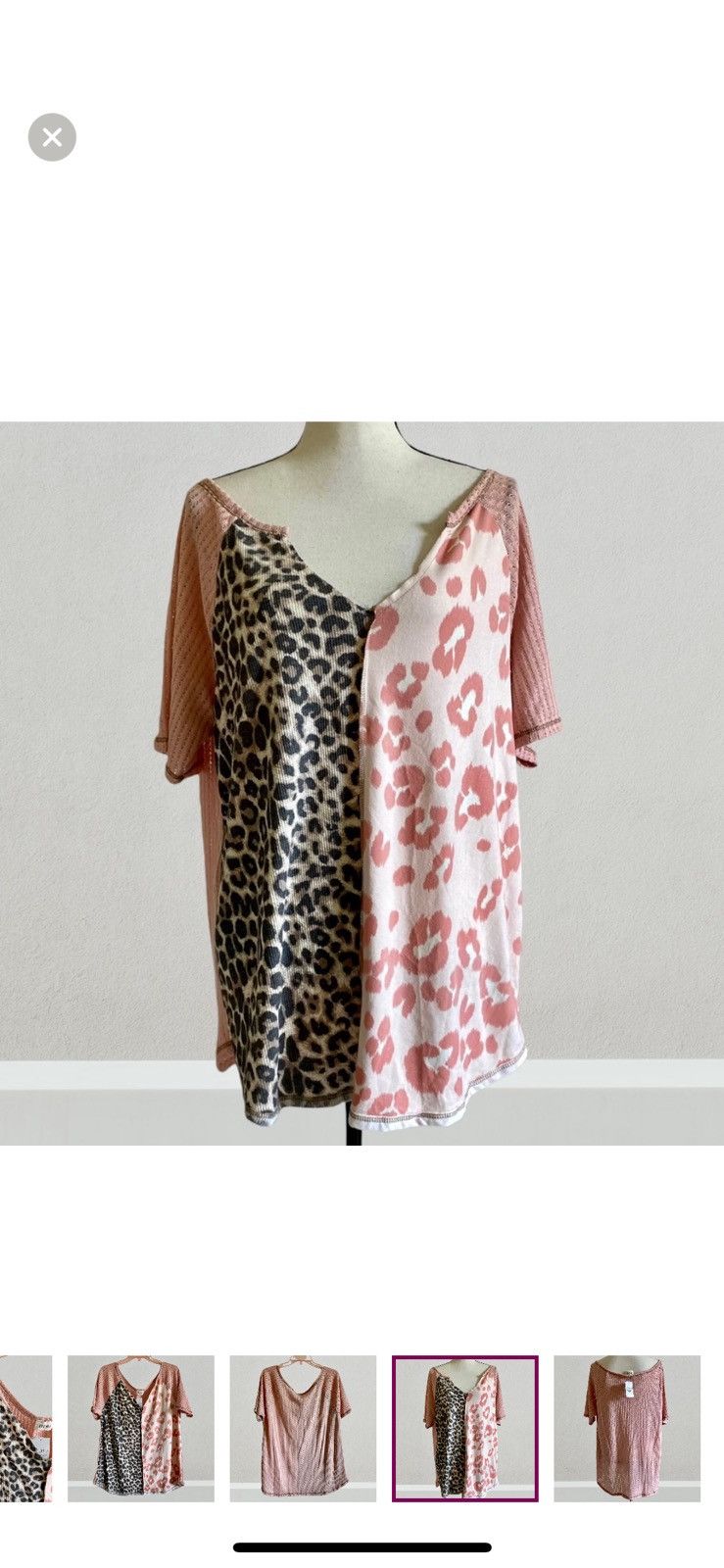 Other BIBI PINK ANIMAL PRINT BLOCK DETAIL SHORT SLEEVE TOP SHIRT Size L / US 10 / IT 46 - 7 Thumbnail
