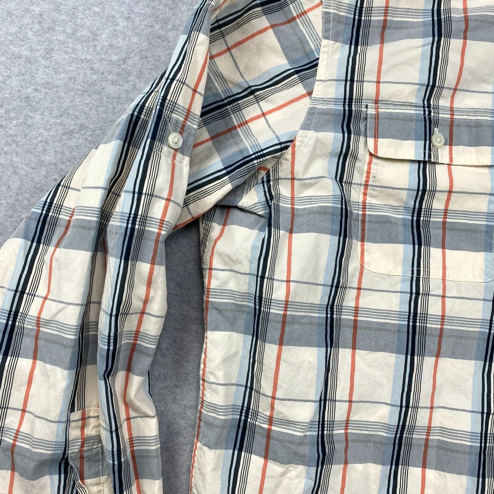 Banana Republic Banana Republic Shirt Mens XL Multicolor Plaid Long Sleeve Flap Pocket Button-Up Size US XL / EU 56 / 4 - 3 Thumbnail