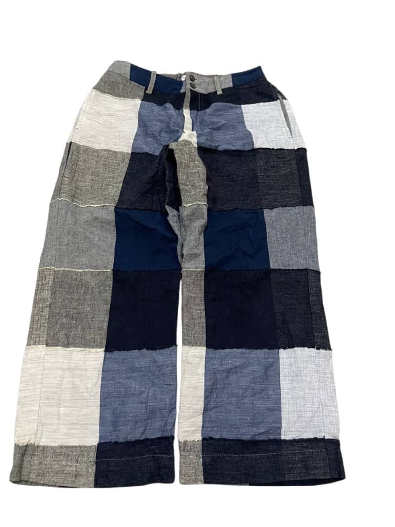 Issey Miyake Vintage Plantation x Issey Miyake Patchwork Wide Leg Pants Size US 29 - 10 Thumbnail