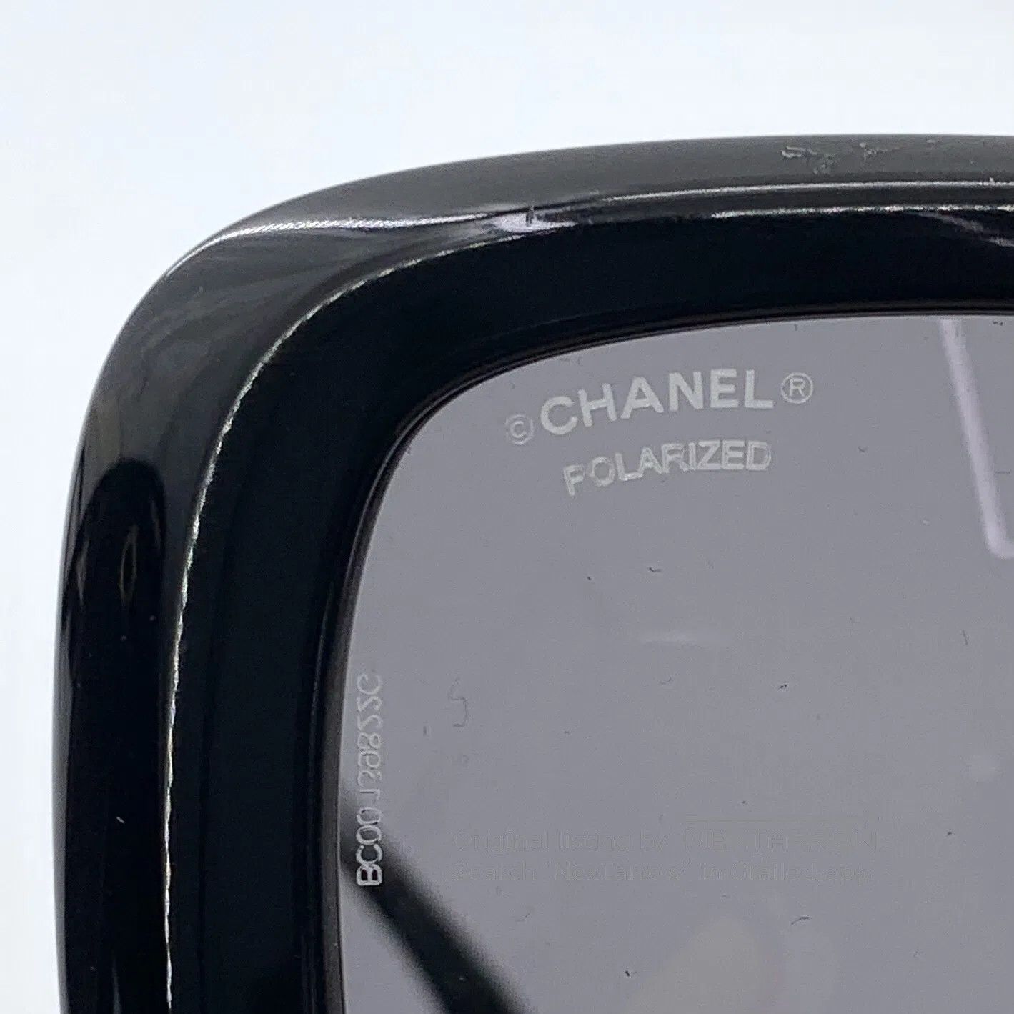 Chanel Chanel Black Logo Heart Decoration Square Frame Sunglasses Size ONE SIZE - 5 Thumbnail