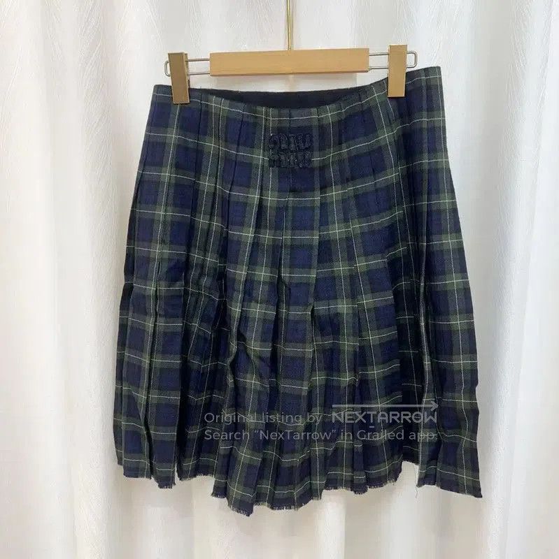 Miu Miu Miu Miu Blue Cotton Women's Skirt . Size 26" / US 2 / IT 38 - 4 Thumbnail
