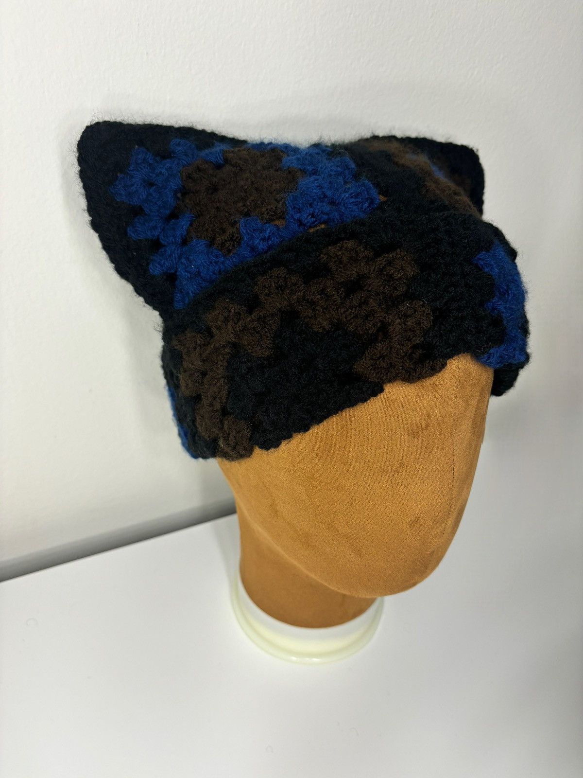 Handmade Crochet Cat Ear Hat Size ONE SIZE - 2 Thumbnail