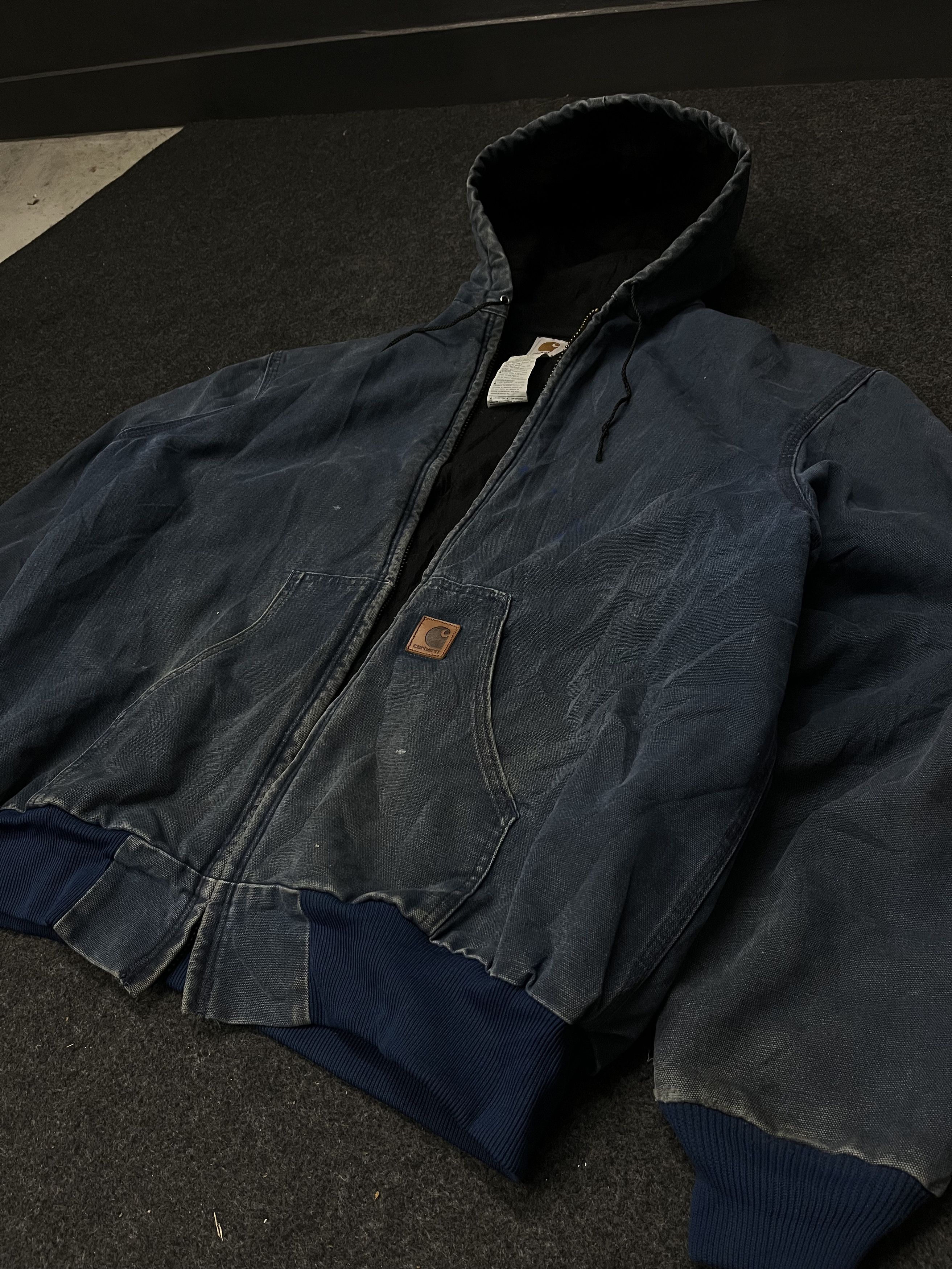 Carhartt × Vintage RARE💥 90’s Vintage Carhartt Active Jacket Blue J68 BLU Size US L / EU 52-54 / 3 - 4 Thumbnail