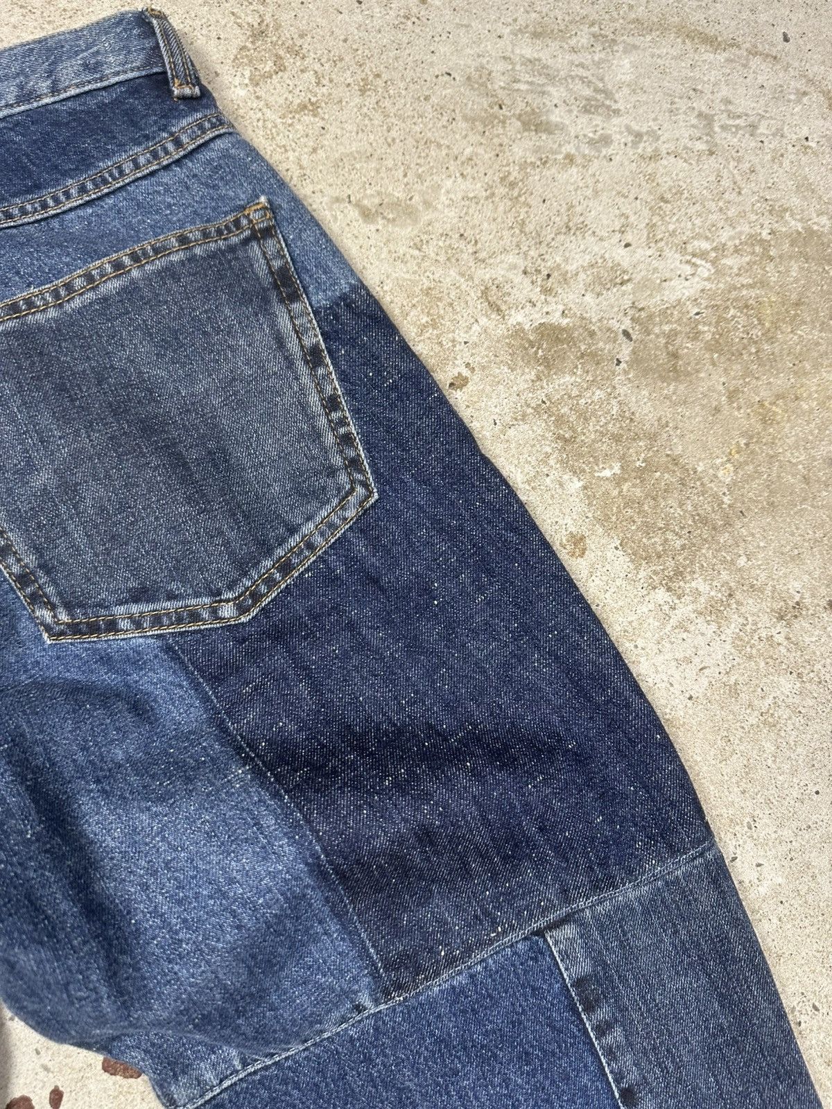 McQ Alexander McQueen Alexander McQueen MCQ Patchwork Jeans Denim Pants Size US 29 - 17 Thumbnail