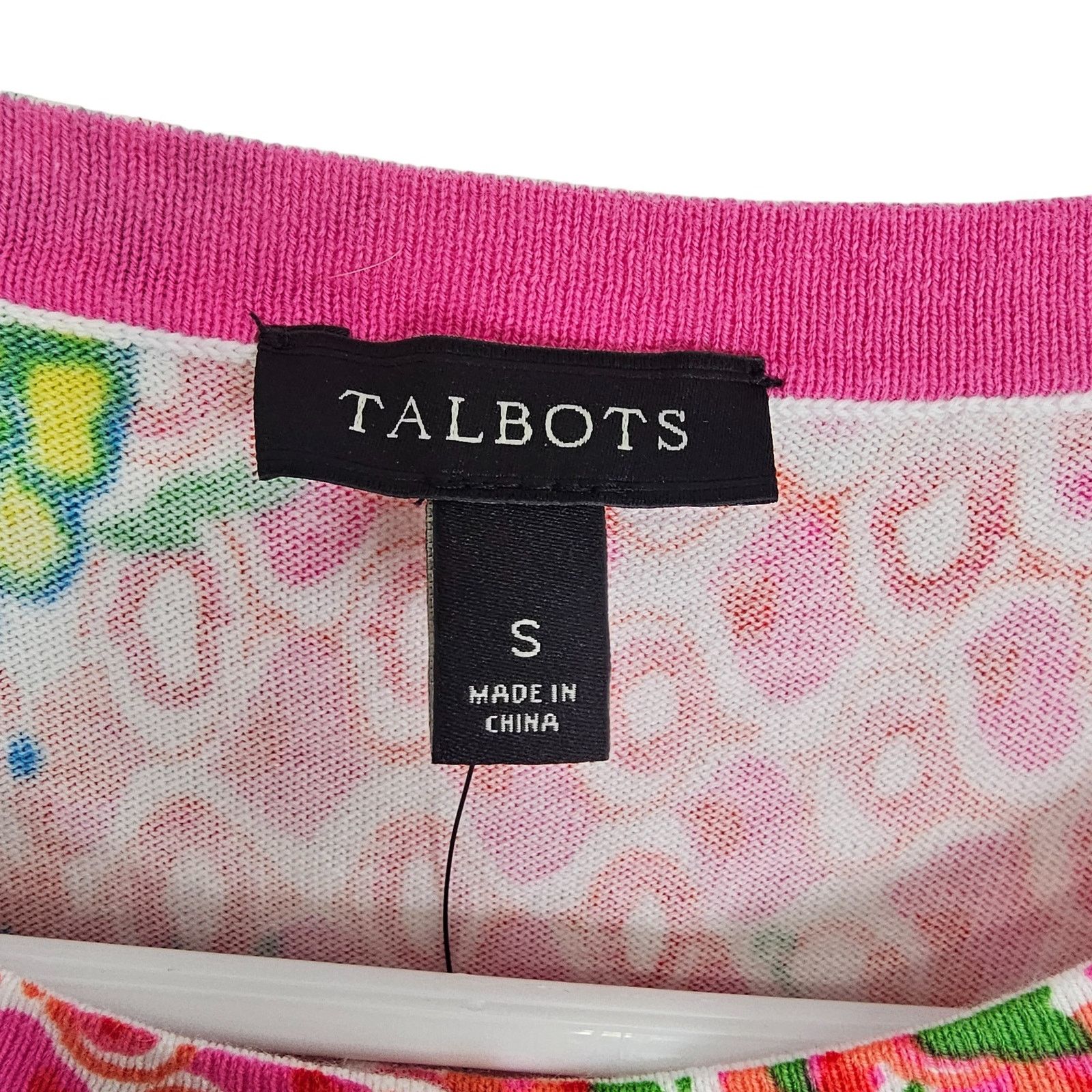 Robert Talbott Talbots Womens Floral Sweater Size S Crewneck Abstract Size S / US 4 / IT 40 - 6 Thumbnail