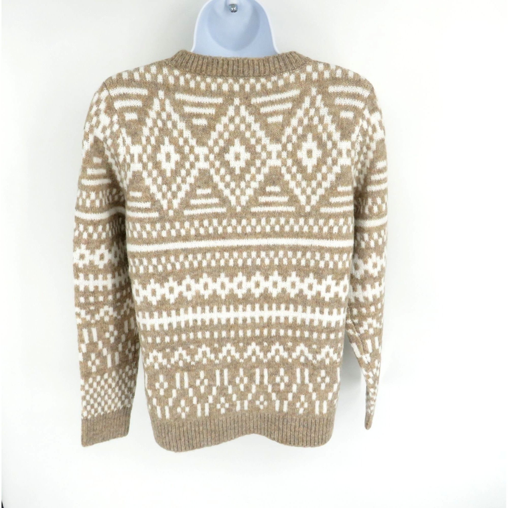 Other Cupcakes & Cashmere XS Beige/White Geometric Knit Sweater Size XS / US 0-2 / IT 36-38 - 5 Thumbnail