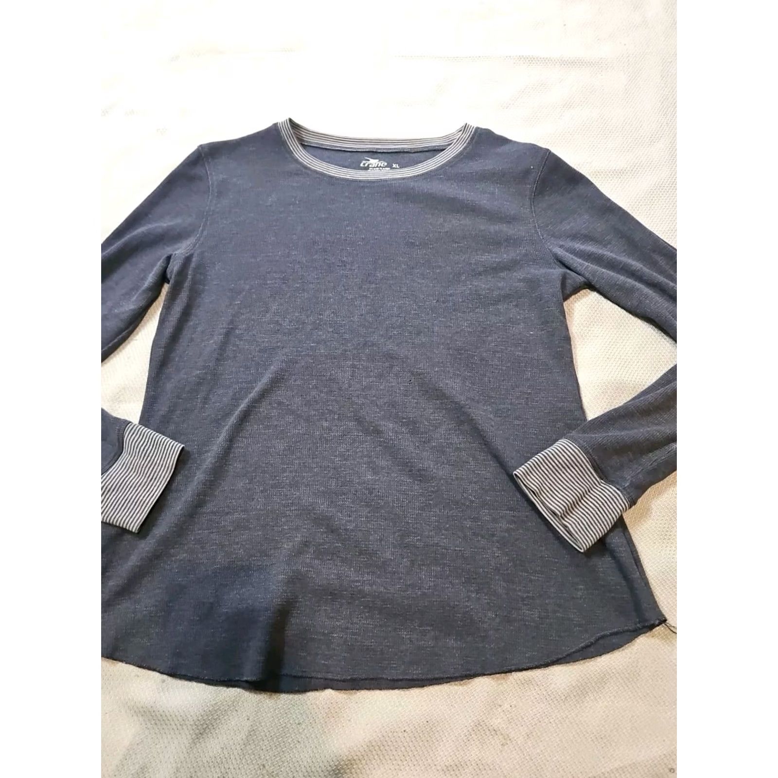 Layer 8 Crane Shirt Mens XL Blue Thermal Base Layer Waffle Knit Casual Tee Top Size US XL / EU 56 / 4 - 3 Thumbnail