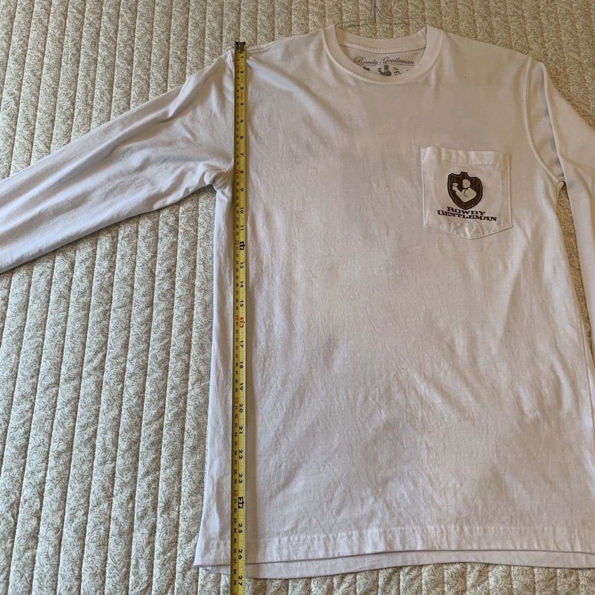 Other Rowdy Gentleman white graphic long sleeve pocket tee Size US S / EU 44-46 / 1 - 7 Thumbnail