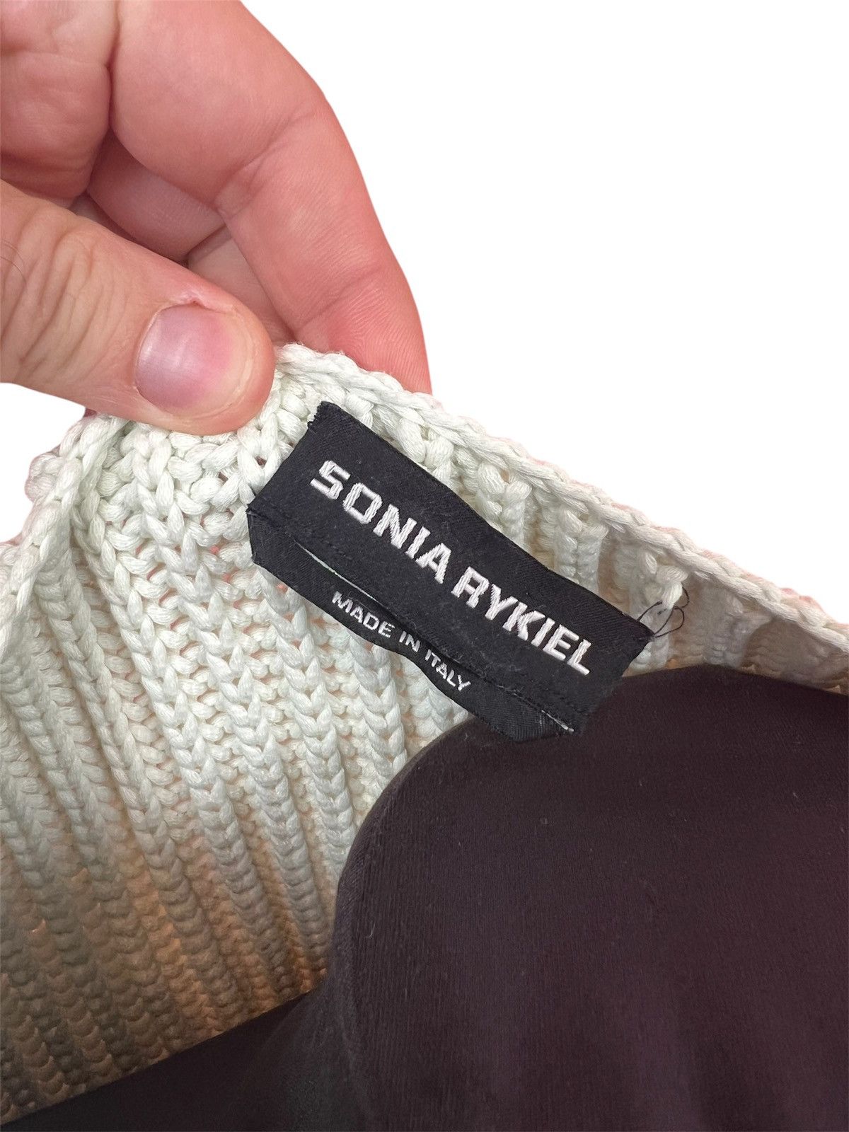 Sonia Rykiel Sonia Rykiel women's hard knit vest oversized green sweater Size L / US 10 / IT 46 - 3 Thumbnail