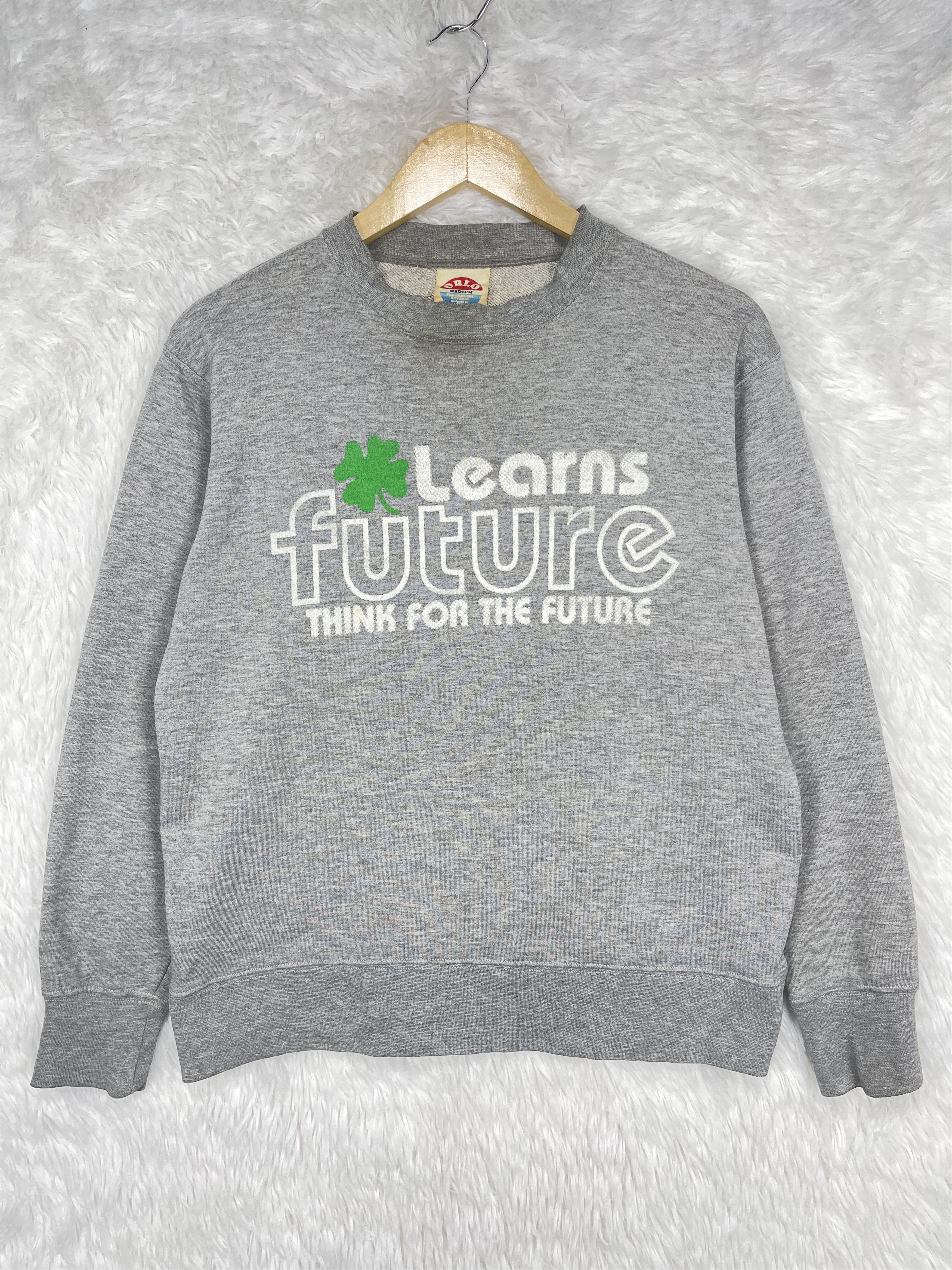 Japanese Brand Vintage 90s Oblo Peace & Future Earth Sweatshirt AS0003 Size US M / EU 48-50 / 2 - 2 Thumbnail