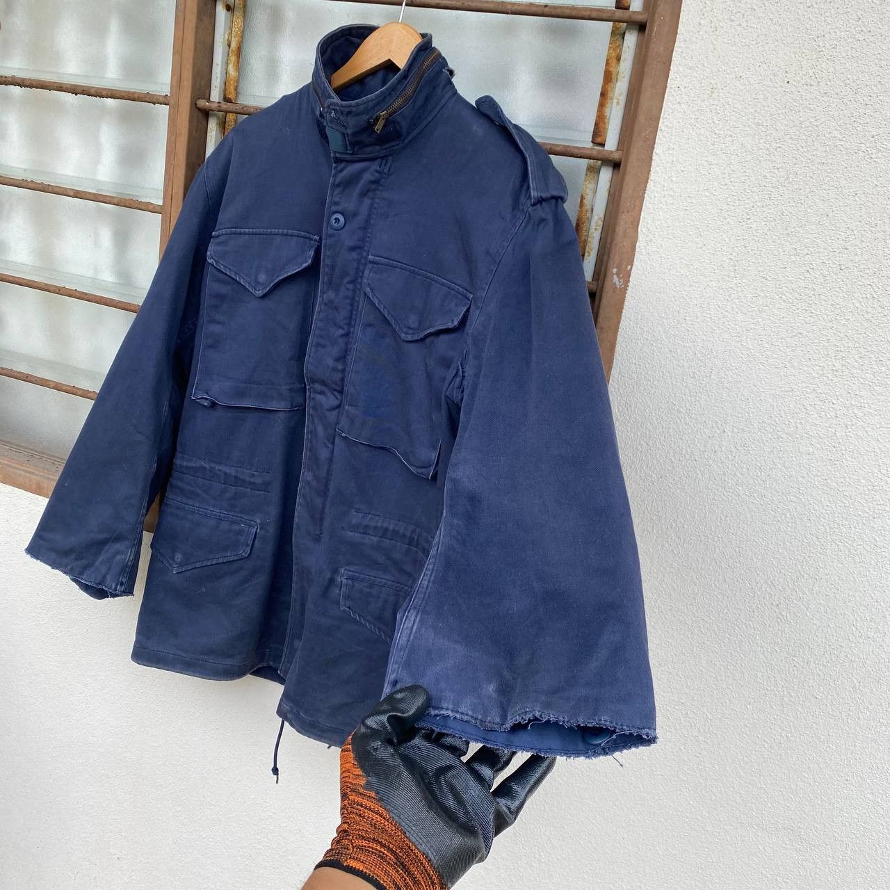 Alpha Industries Vintage 80s Alpha Industries Navy M-65 Field Jacket Scovill Size US S / EU 44-46 / 1 - 5 Thumbnail
