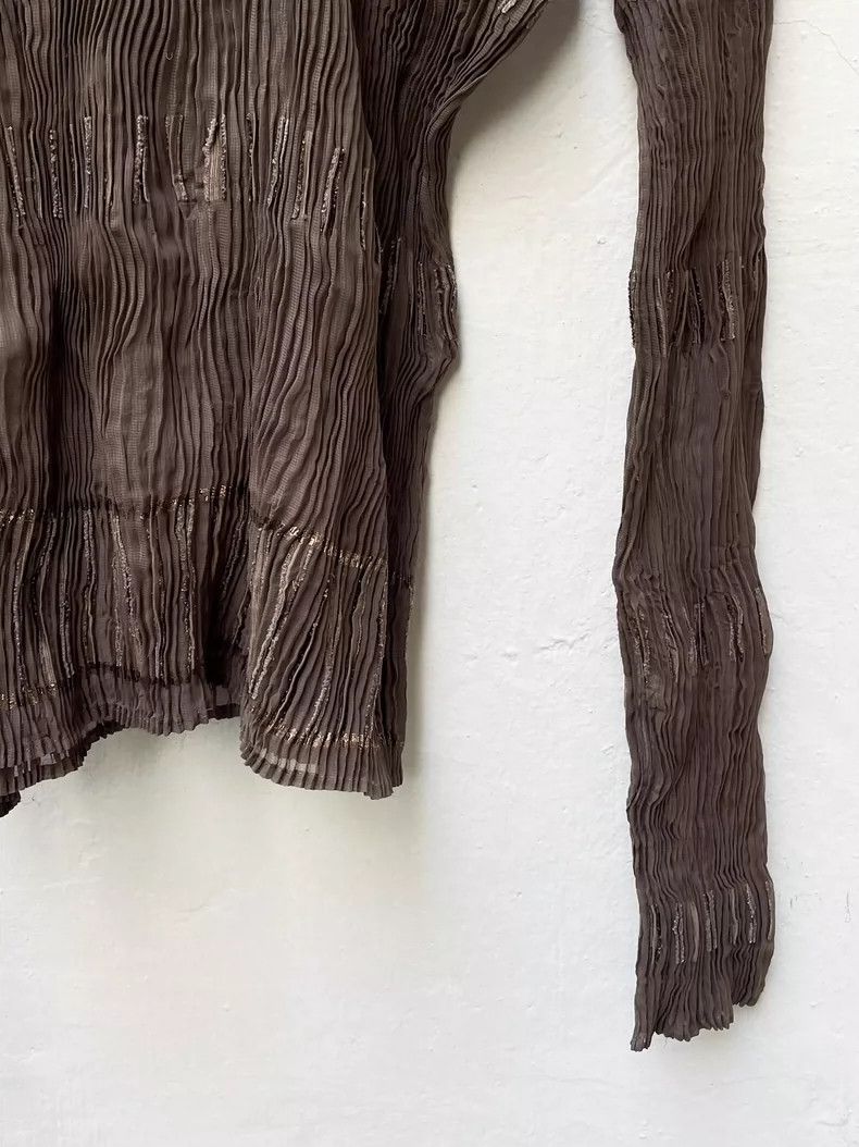Issey Miyake Issey Miyake Mainline wicker pleated long sleeve 2504-Nexta Size US L / EU 52-54 / 3 - 9 Thumbnail